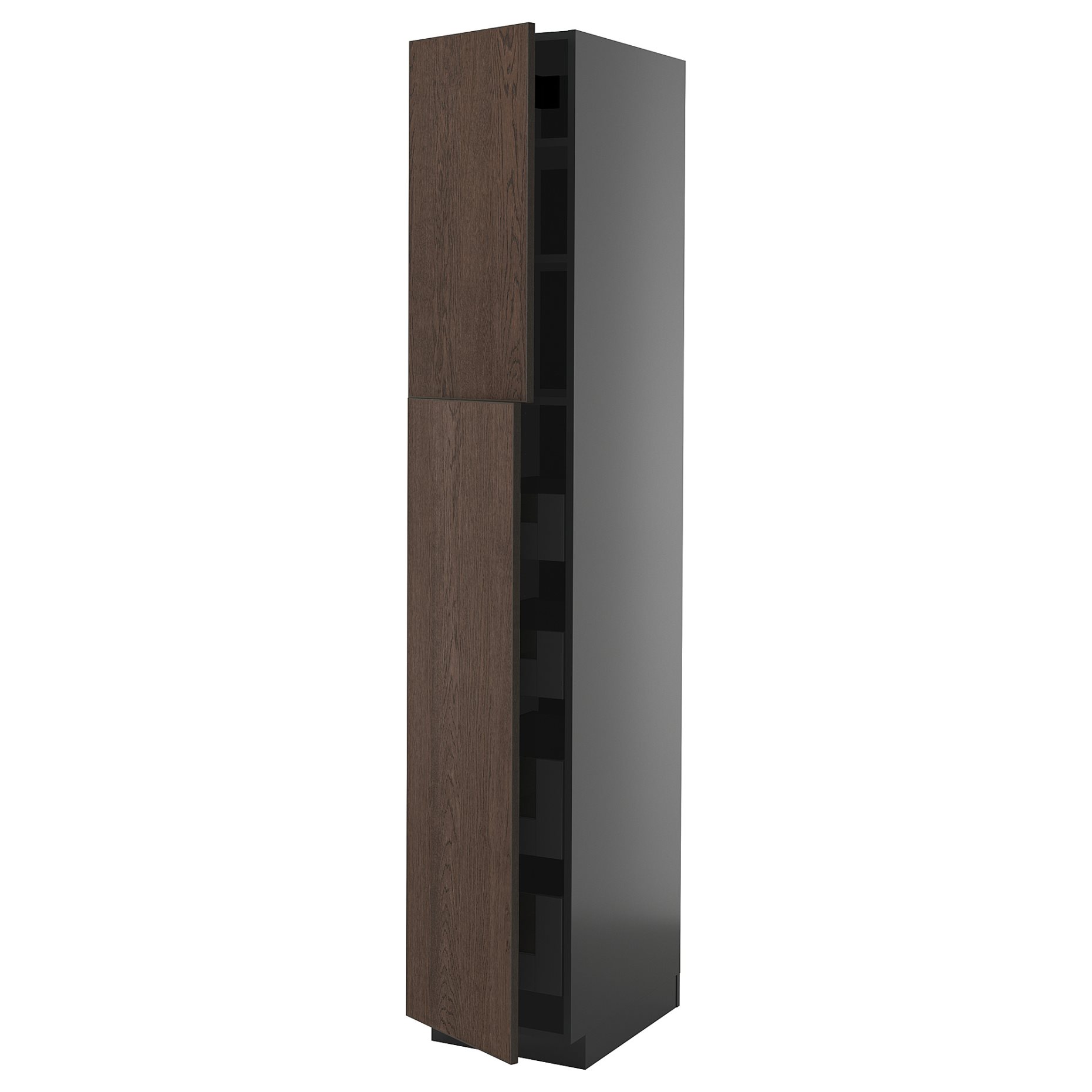 METOD/KNIVSHULT, ψηλό ντουλάπι με 2 πόρτες/4 συρτάρια, 40x60x220 cm, 995.883.17