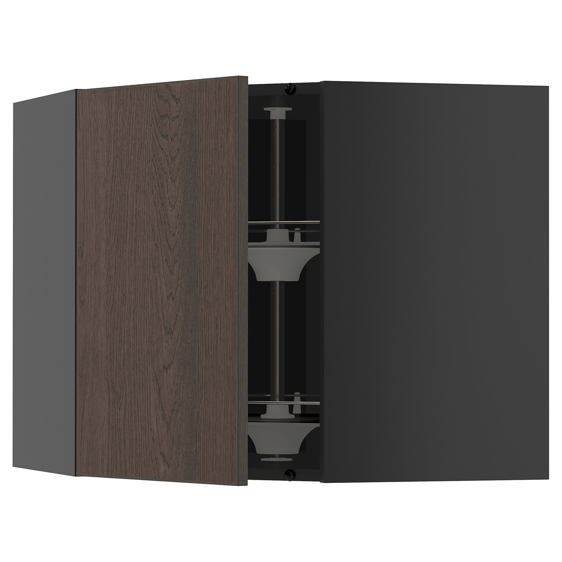 METOD, corner wall cabinet with carousel, 68x60 cm, 995.888.50