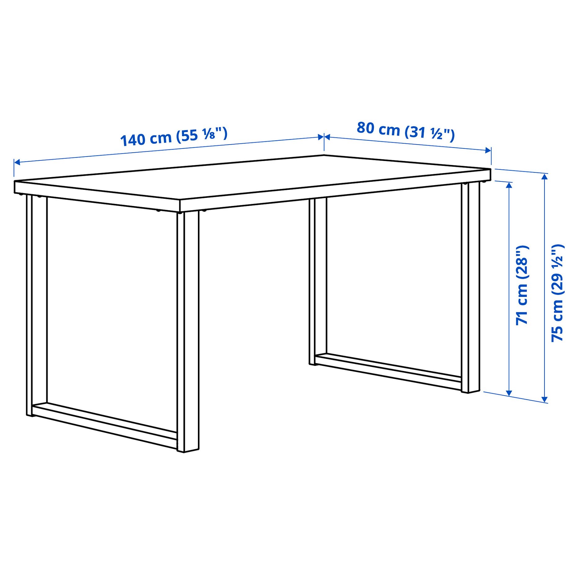 SKÅLSTA, τραπέζι, 140x80 cm, 996.082.35