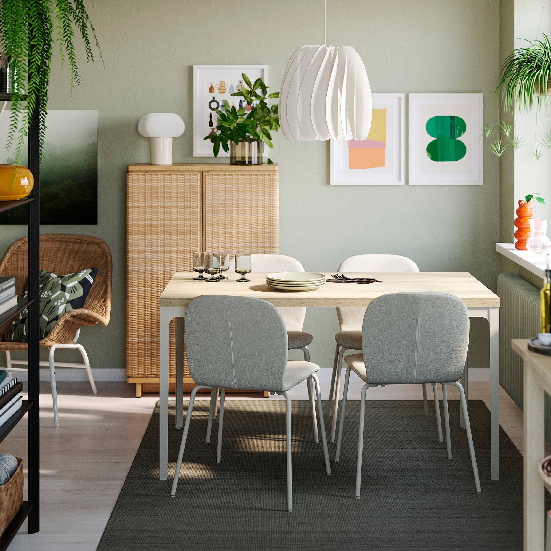 SKÅLSTA, table and 4 chairs, 140x80 cm, 996.089.85