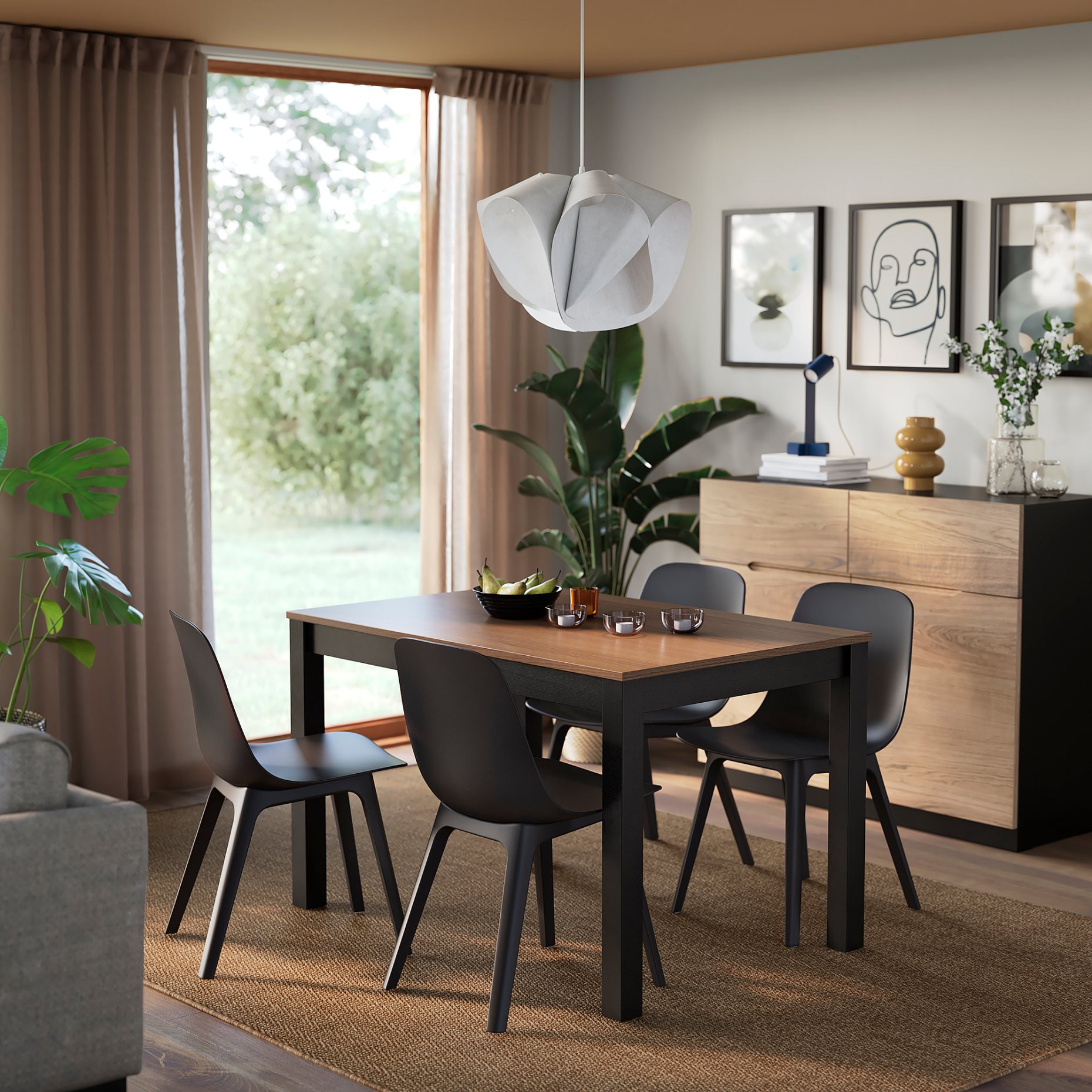 ÅLHULT/ODGER, table and 4 chairs, 120x80 cm, 996.100.78