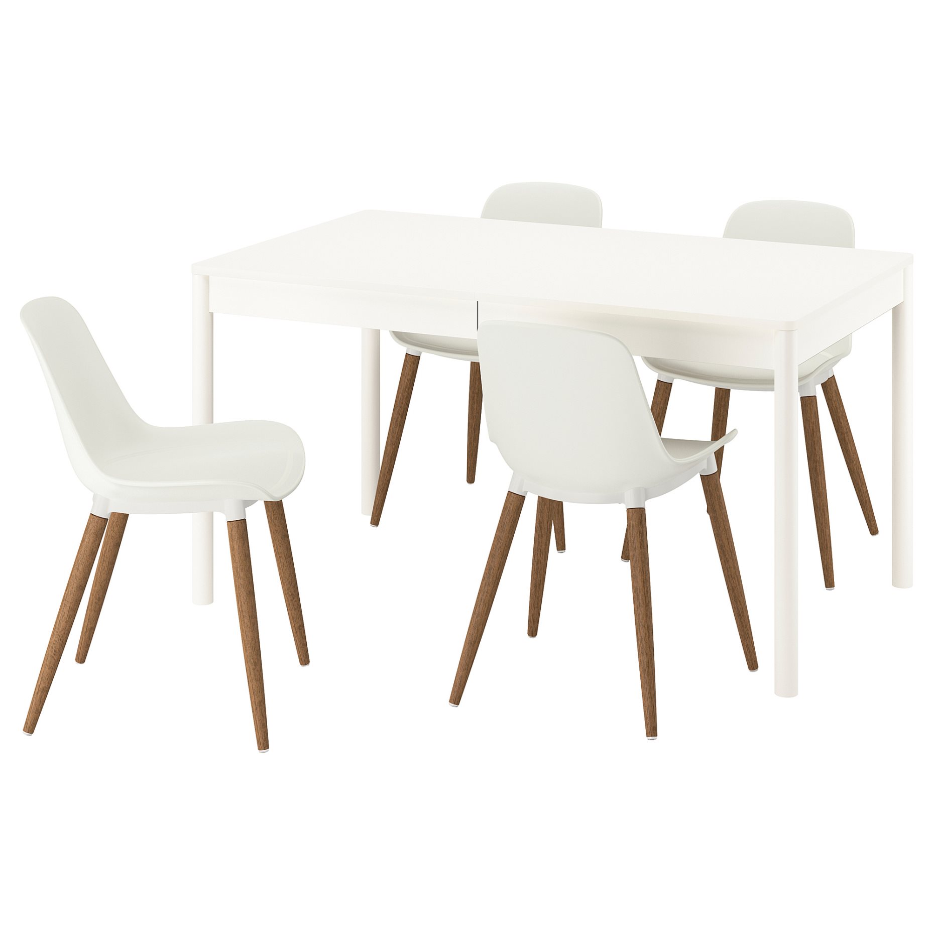 TONSTAD/GRÖNSTA, τραπέζι και 4 καρέκλες, 140/196x85 cm, 996.124.02