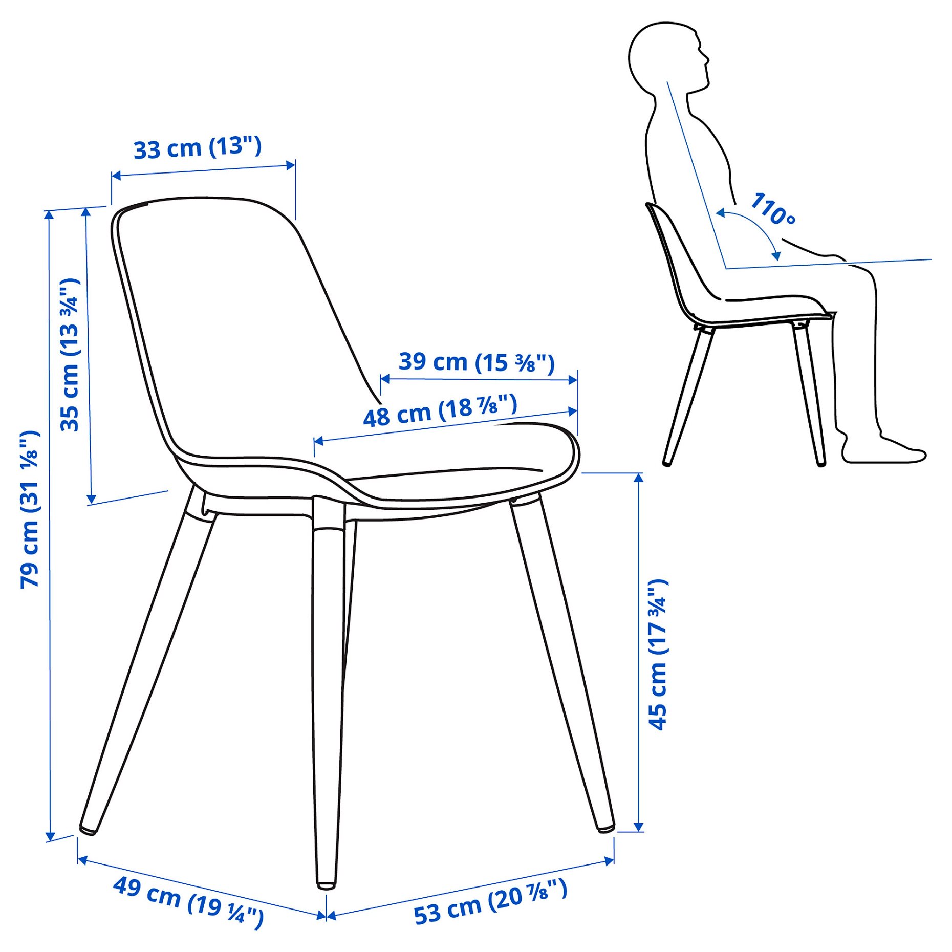 TONSTAD/GRÖNSTA, table and 4 chairs, 140/196x85 cm, 996.124.02