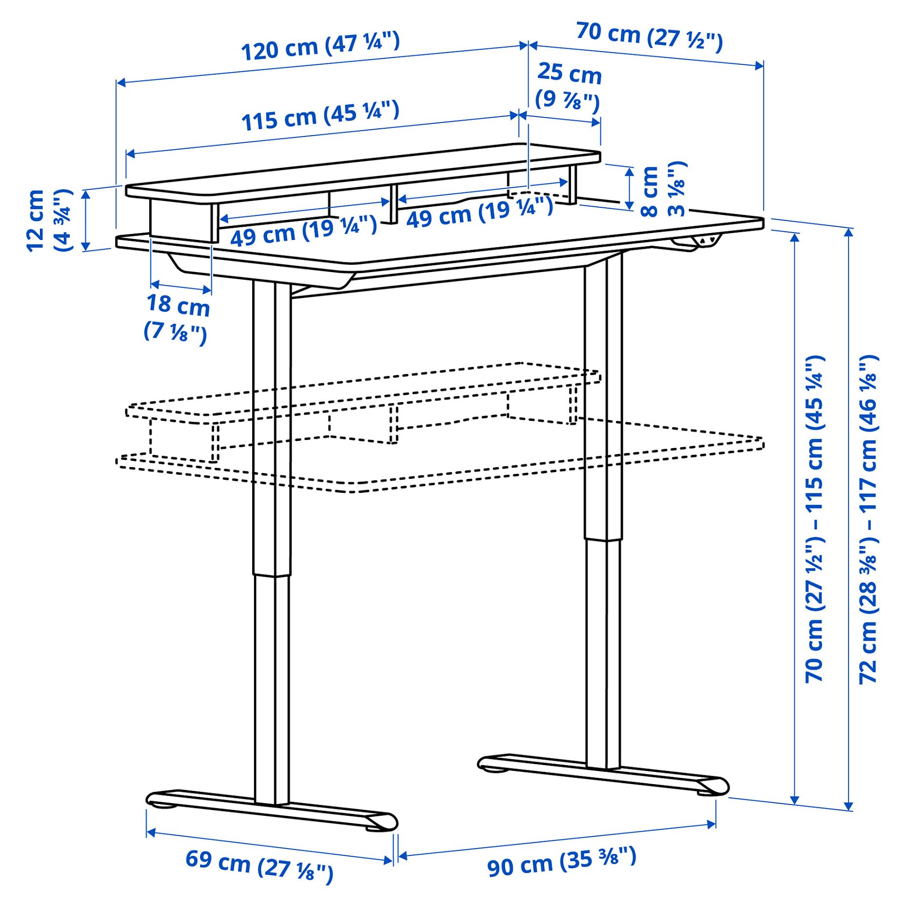 TRAVSPORT/MARK, desk and chair, electric, 996.212.08