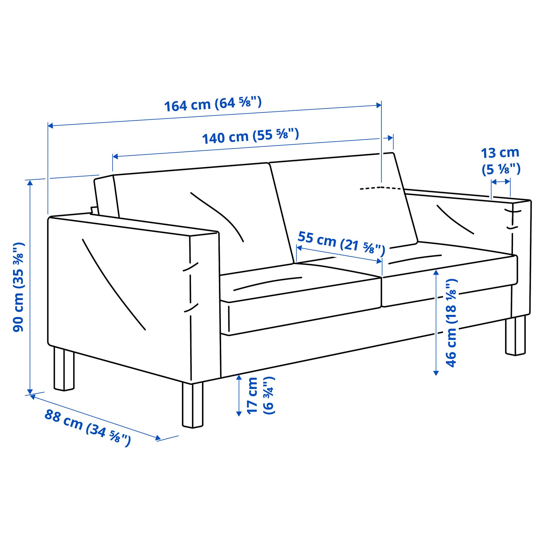SALTSJÖBADEN, 2-seat sofa, 996.276.58