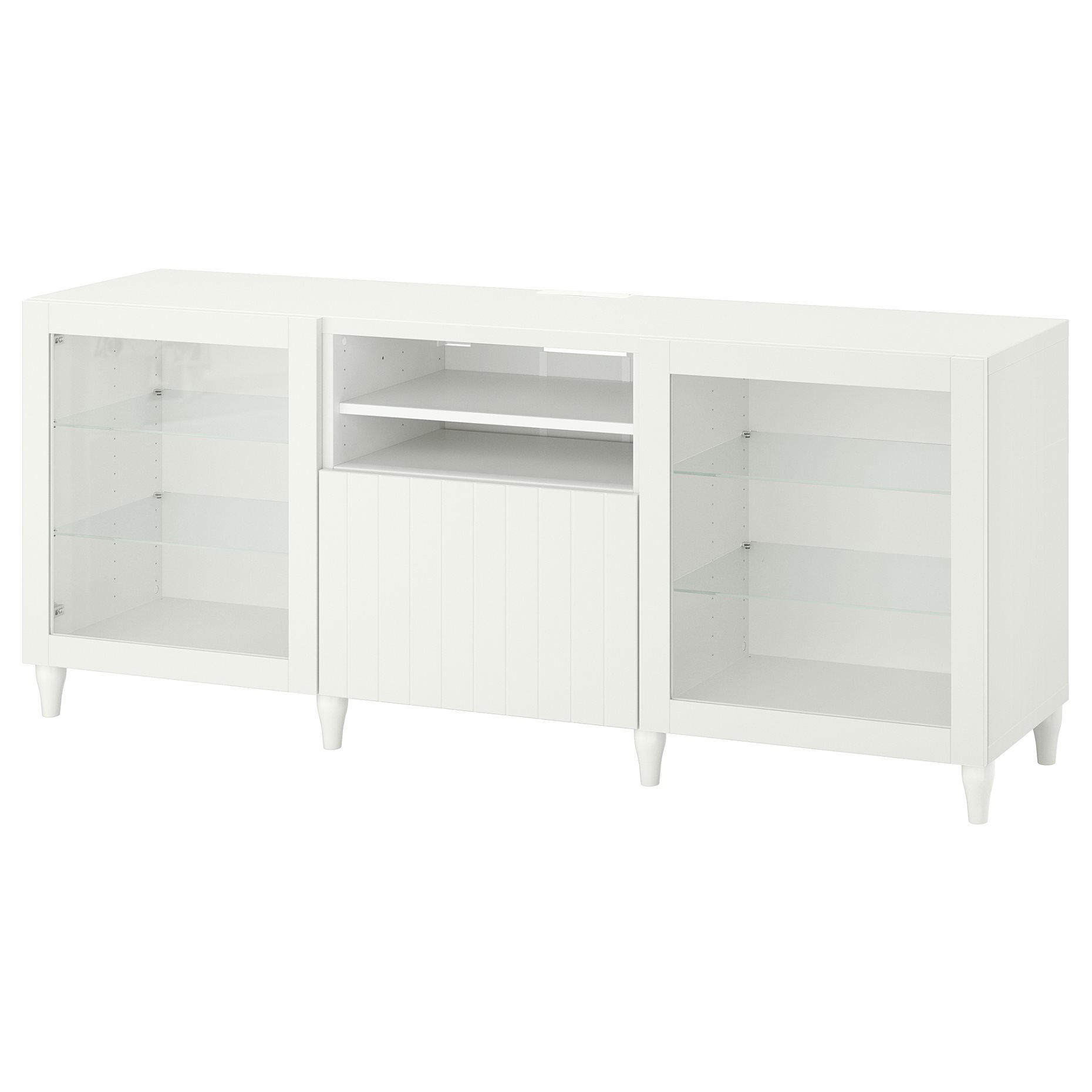 BESTÅ, TV bench with doors/drawer soft closing, 180x42x74 cm, 093.845.55