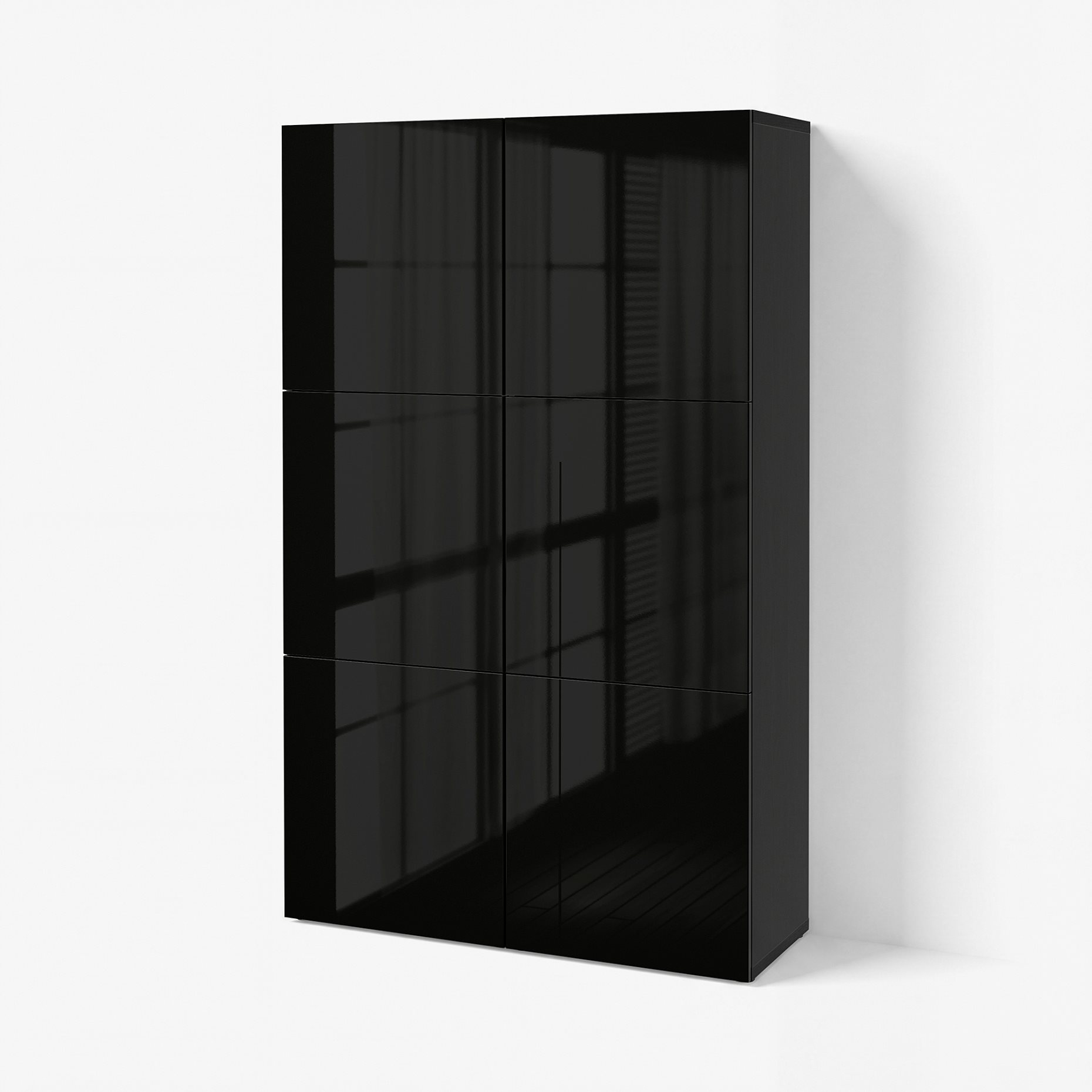BESTÅ, σύνθεση αποθήκευσης με πόρτες, 120x42x193 cm, 690.715.23
