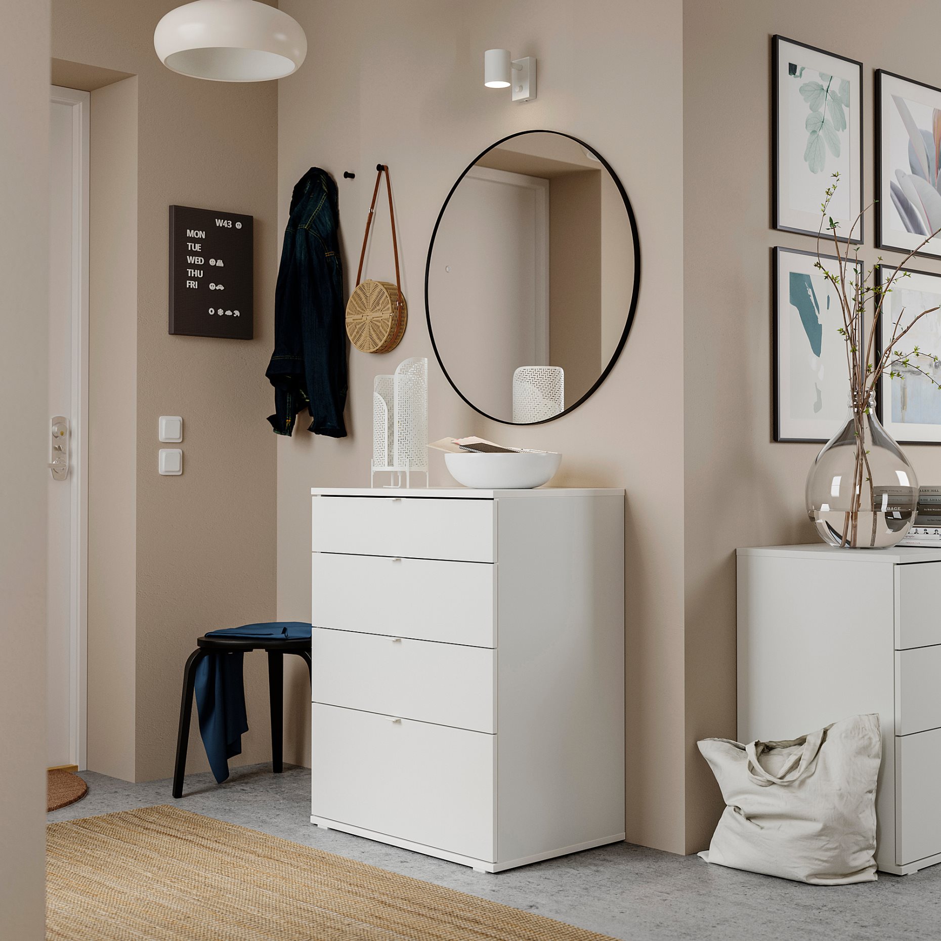 VIHALS, chest of 4 drawers, 70x47x90 cm, 004.832.39