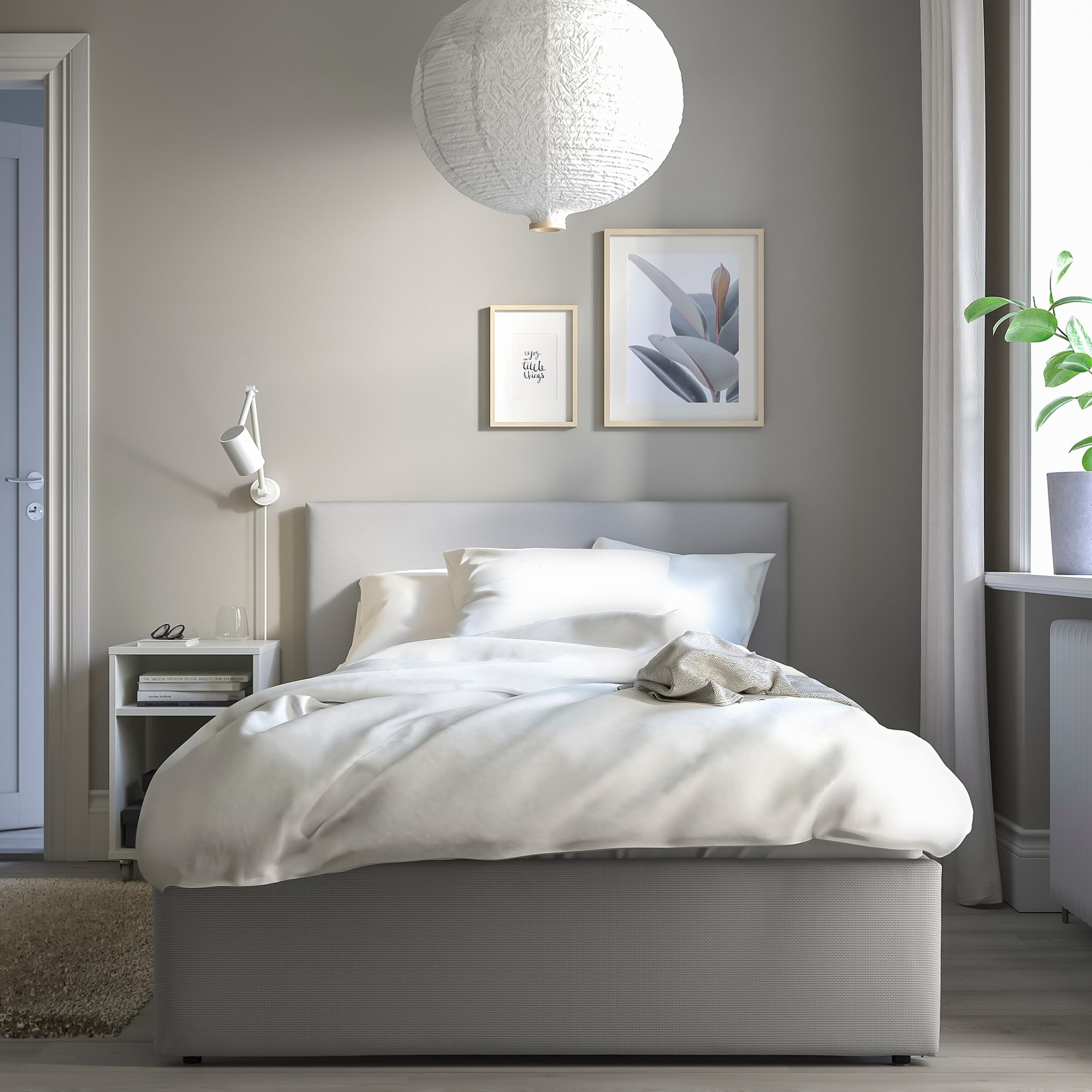 GLADSTAD, upholstered bed frame, 120x200 cm, 004.904.47