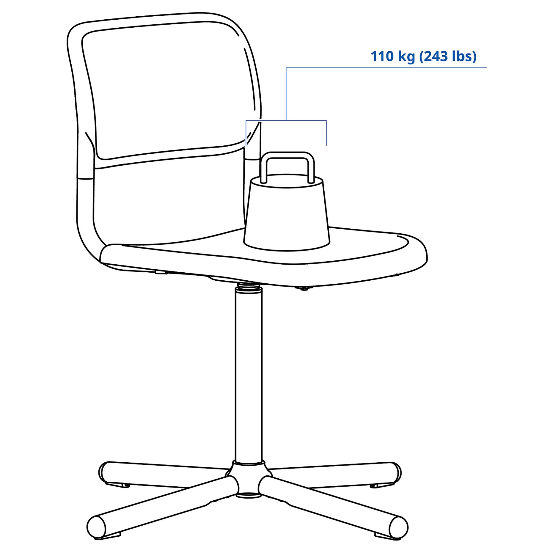 SMÄLLEN, περιστρεφόμενη καρέκλα, 005.034.35
