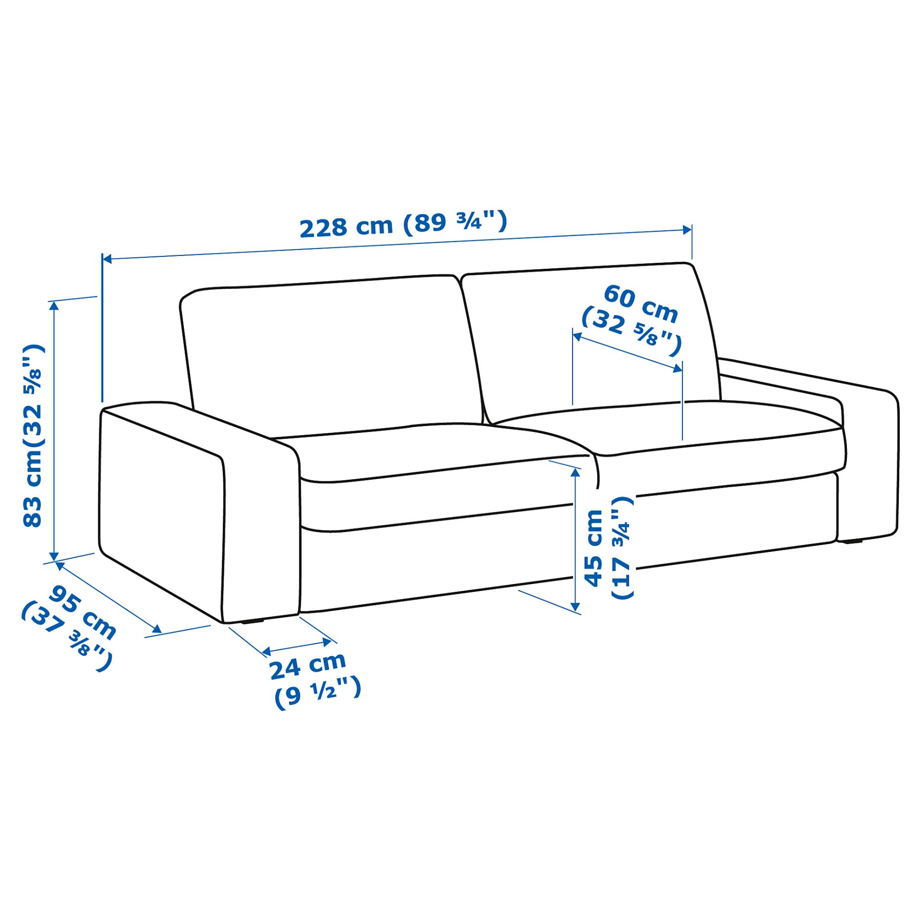 KIVIK, 3-seat sofa, 005.195.25
