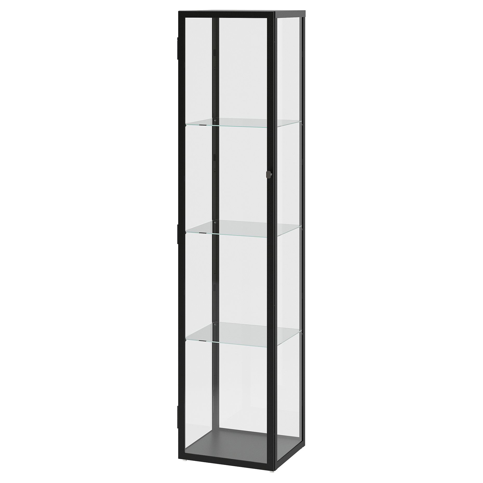 BLÅLIDEN, glass-door cabinet, 35x32x151 cm, 005.205.19