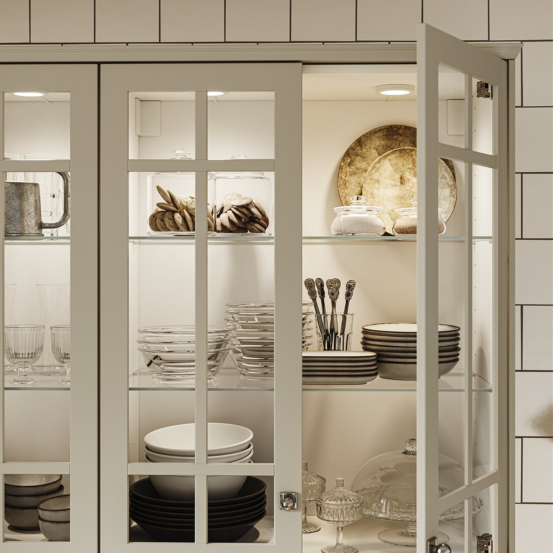 MITTLED, σποτ με ενσωματωμένο φωτισμό LED/συμβατός με ροοστάτη, 005.286.62