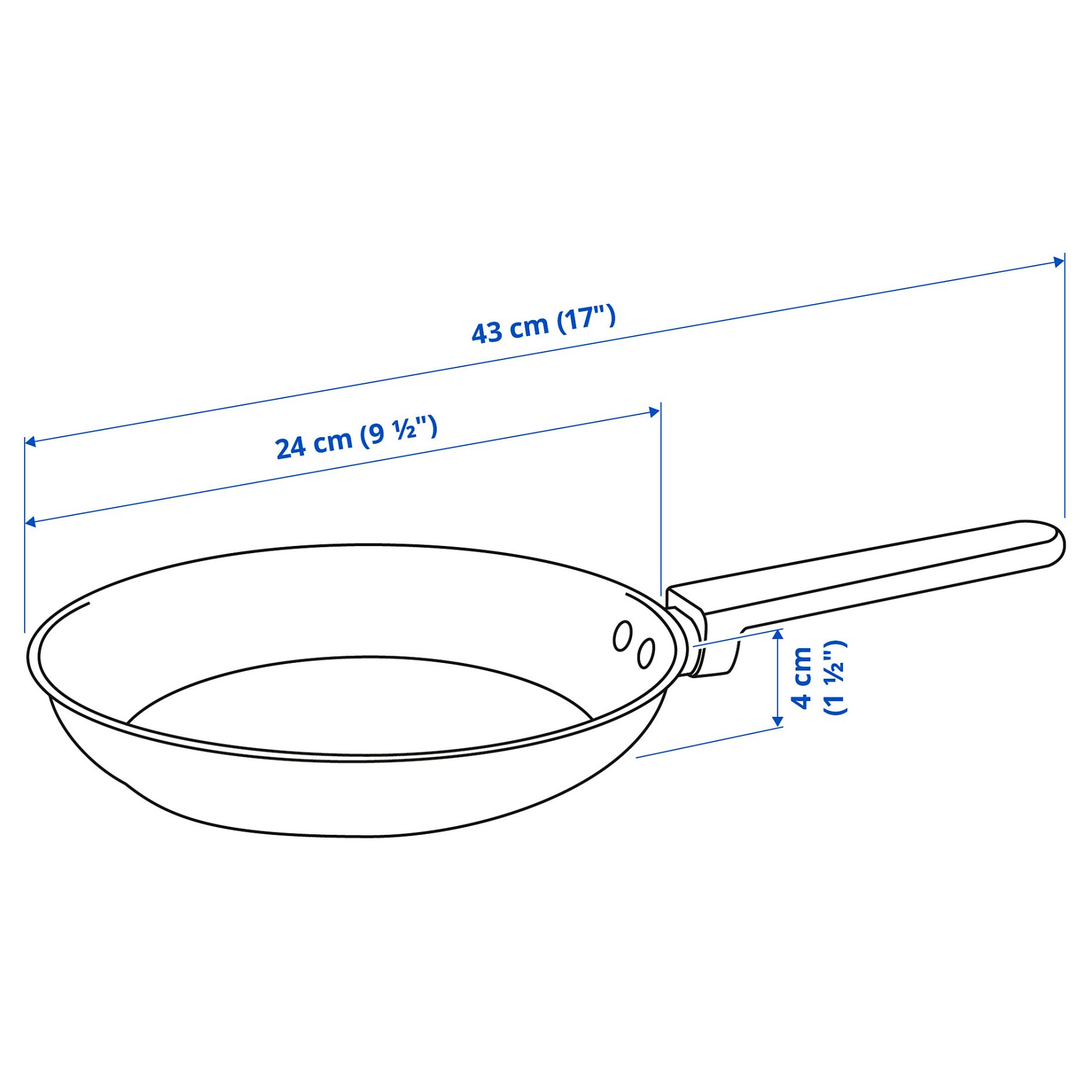 MIDDAGSMAT, τηγάνι/αντικολλητική επένδυση, 24 cm, 005.452.18