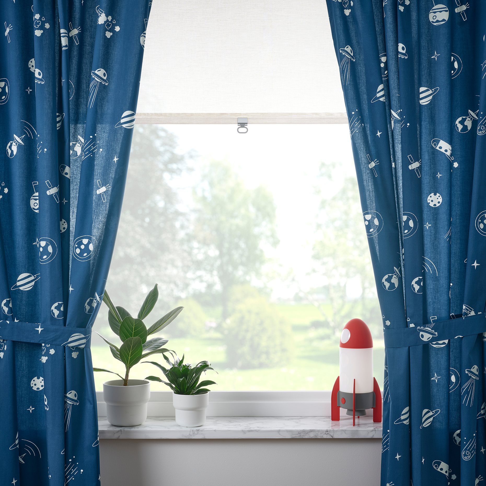 AFTONSPARV, table lamp with built-in LED light source/rocket, 005.552.26