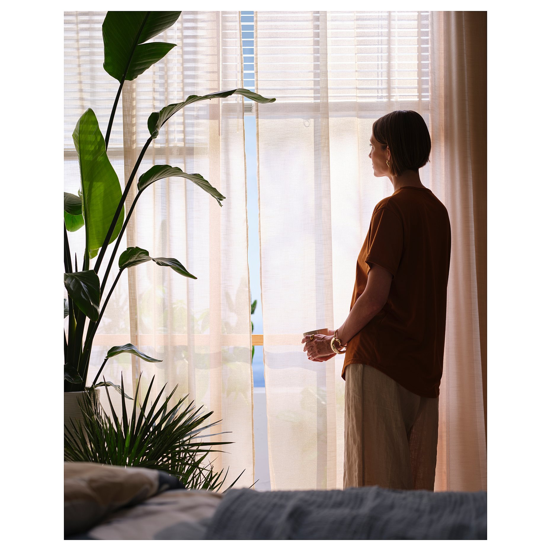 HALLEBRACKA, sheer curtains 1 pair, 145x300 cm, 005.568.48