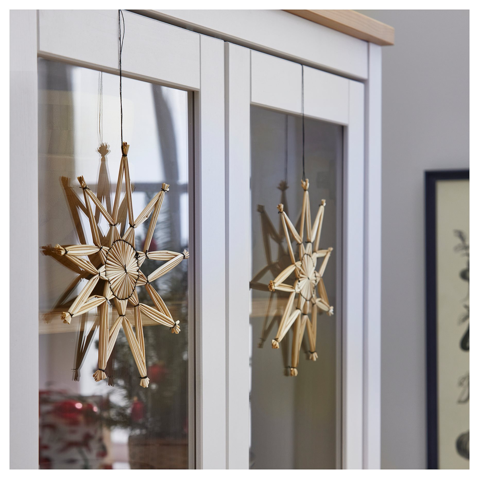 VINTERFINT, hanging decoration/handmade star/2 piece, 005.623.35