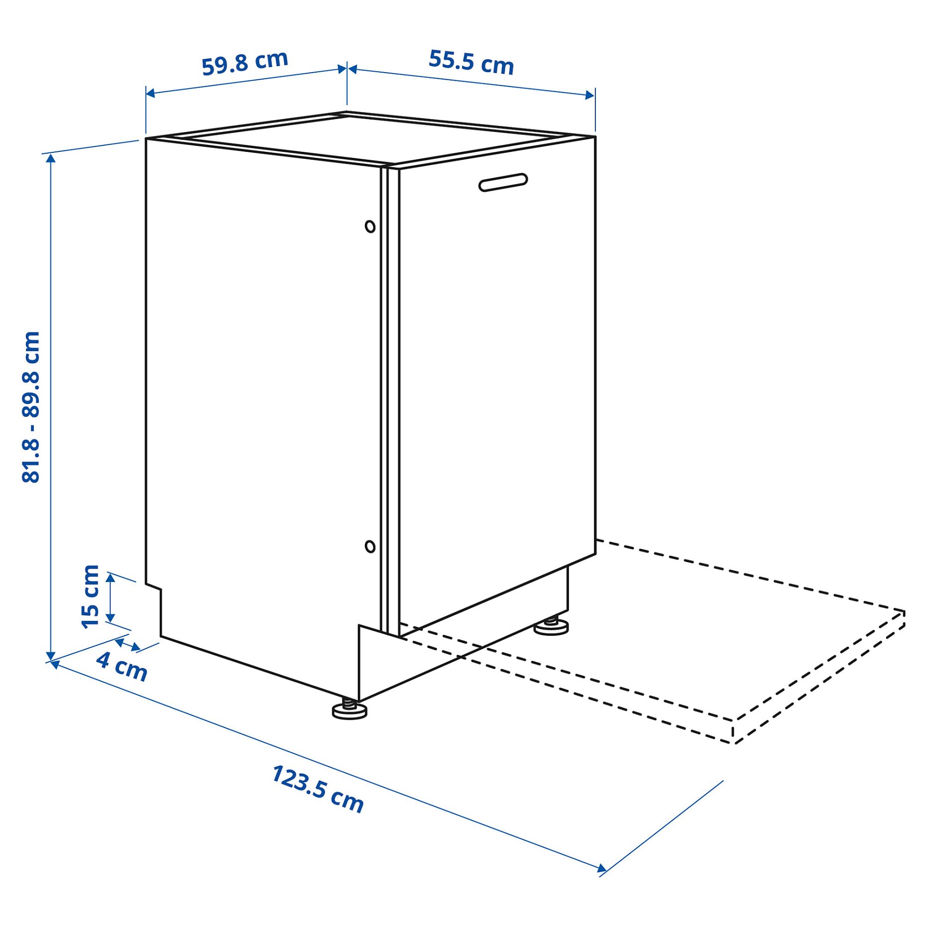 OSTVEDA, integrated dishwasher/IKEA 500, 60 cm, 005.681.44