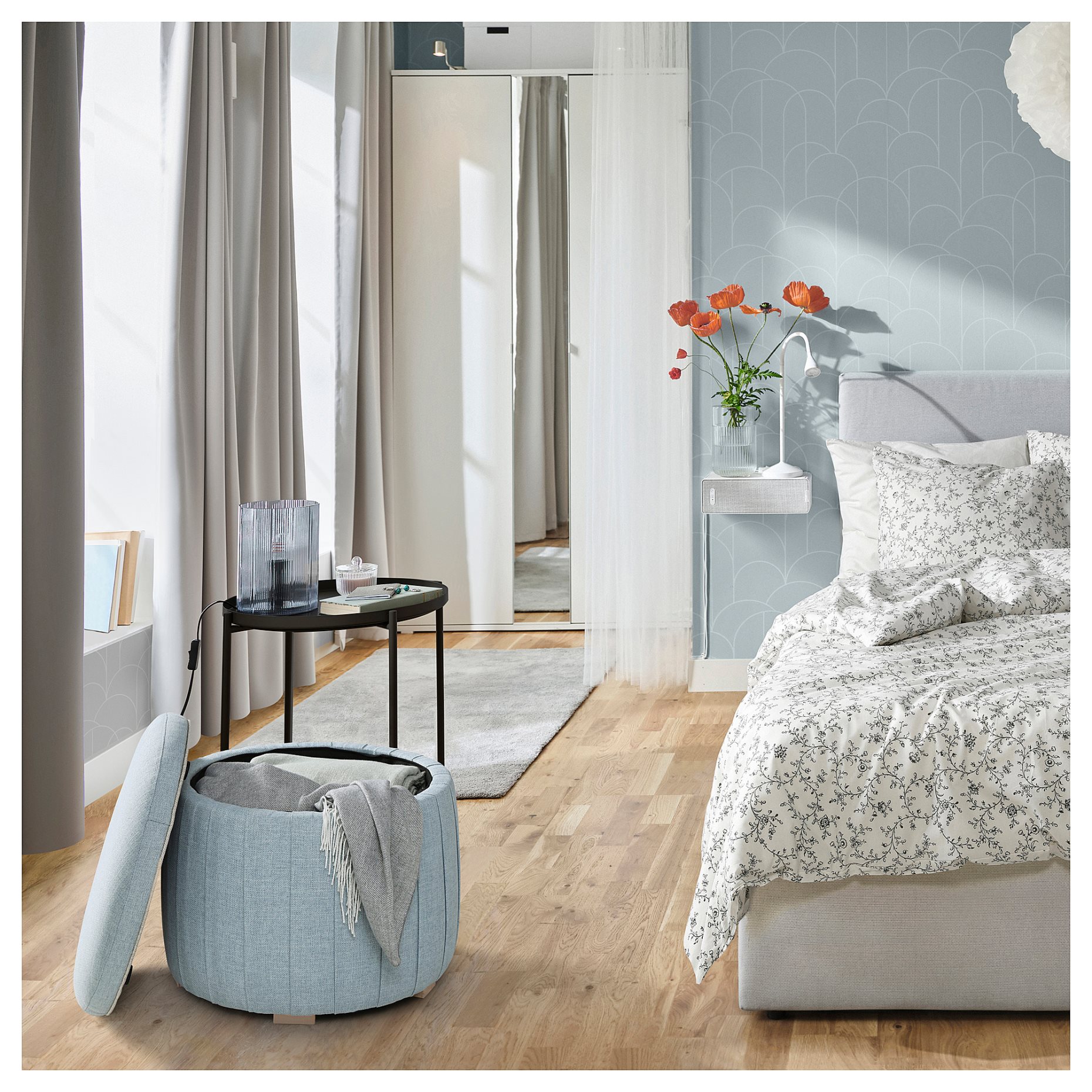 ÅTERLÖGA, pouffe with storage, 005.702.41