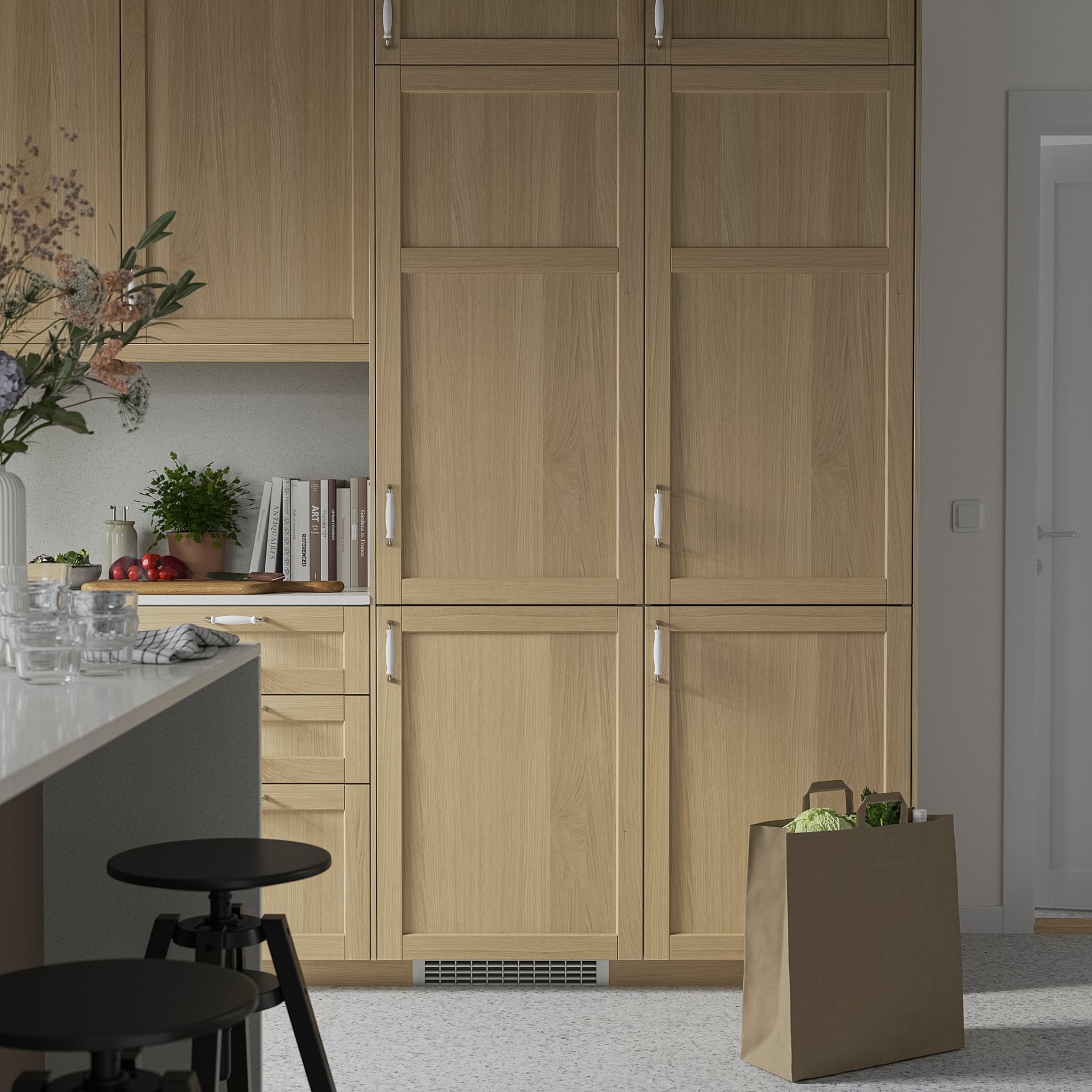 ÖVERNÄS, ψυγείο/καταψύκτης/IKEA 700 εντοιχιζόμενο, 193/74 l, 005.730.46