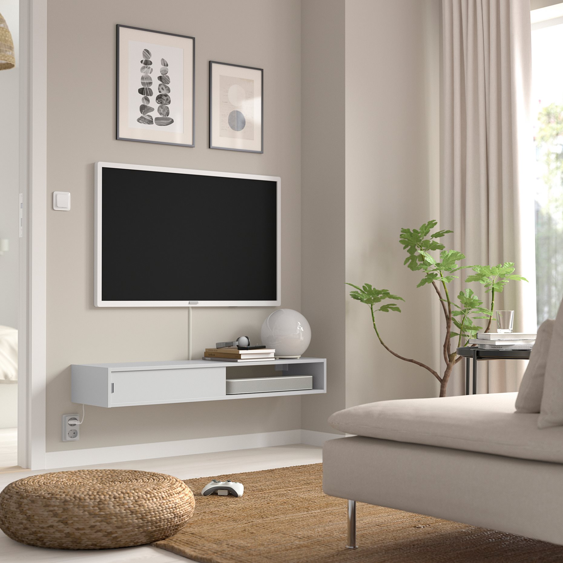 SPIKSMED, media shelf, 117x32 cm, 005.731.50