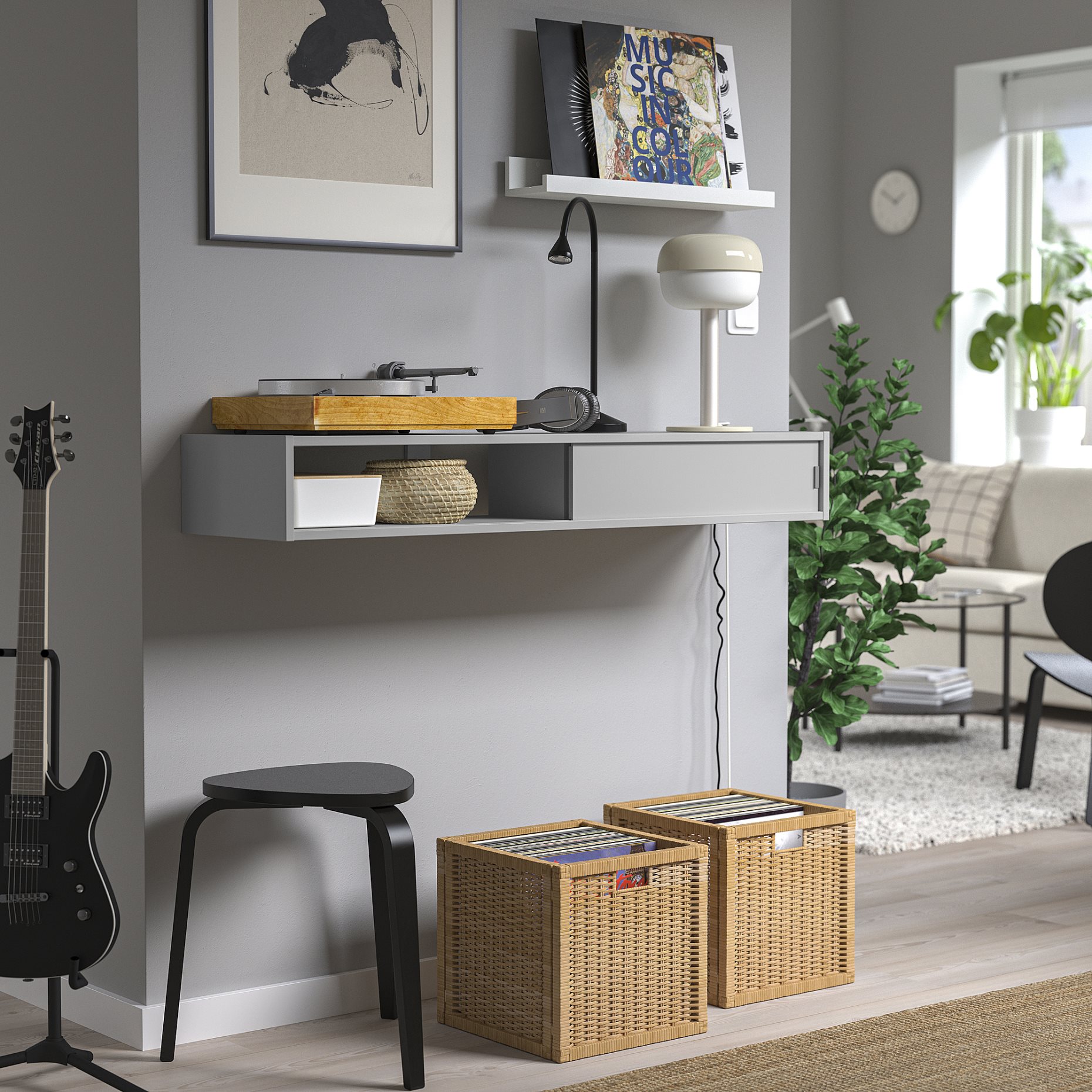 SPIKSMED, media shelf, 117x32 cm, 005.731.50
