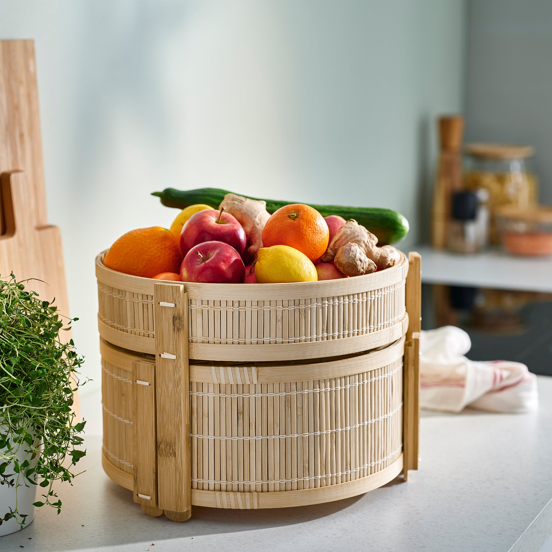 KANELMOTT, vegetable/fruit basket, set of 2, 005.818.00