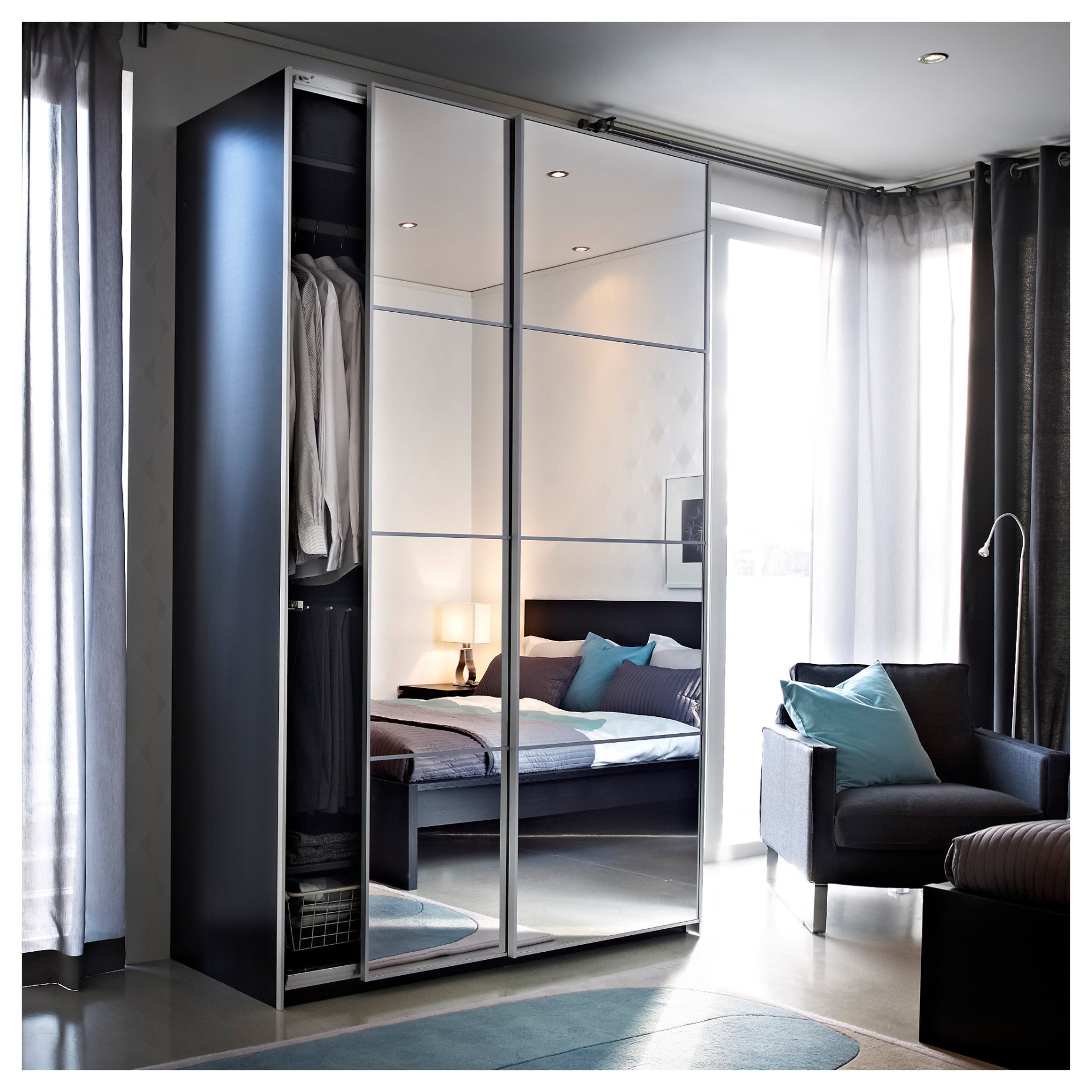 AULI, 4 panels for sliding door frame, 100x201 cm, 005.877.41