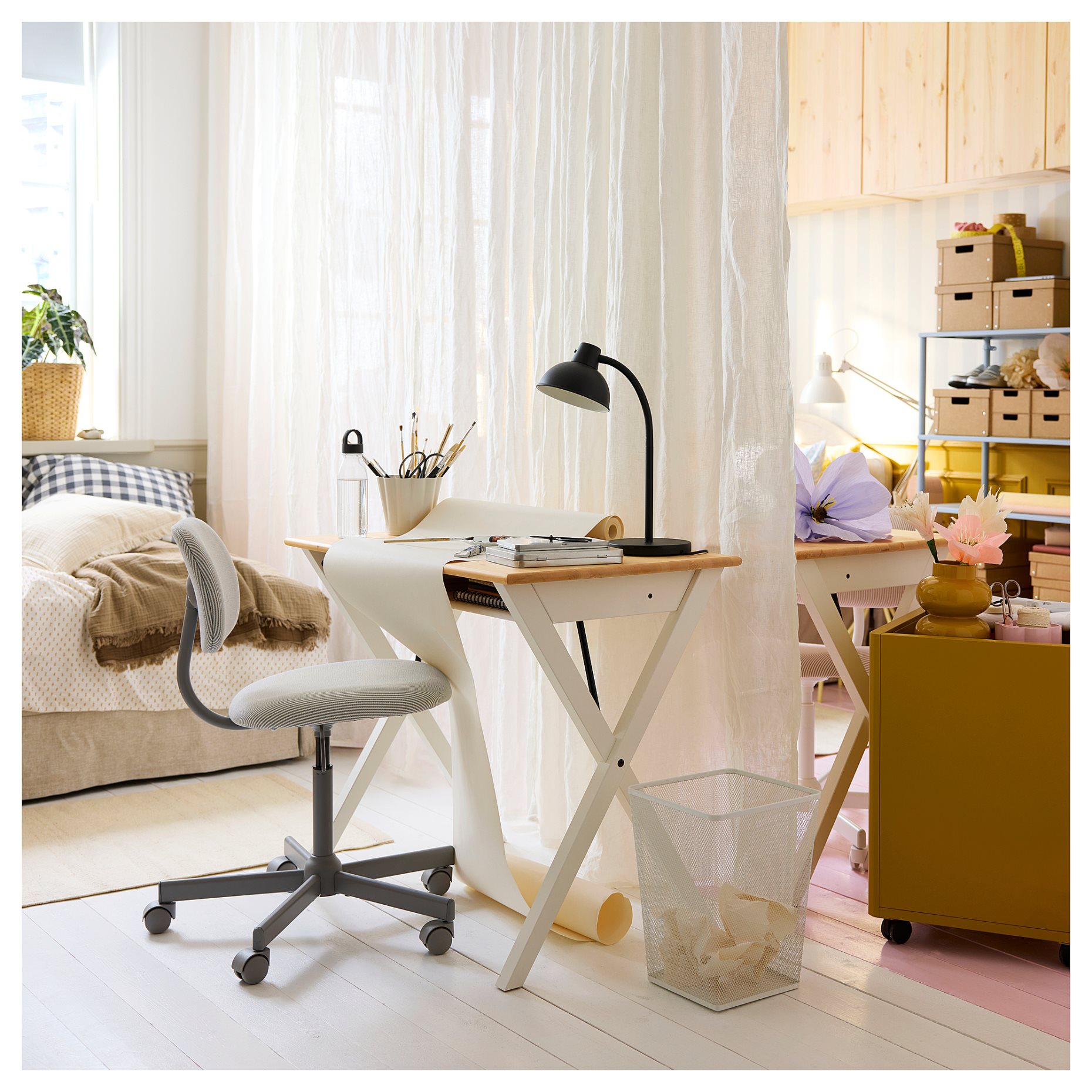 BOLLPOJKE, desk, 90x55 cm, 005.913.66