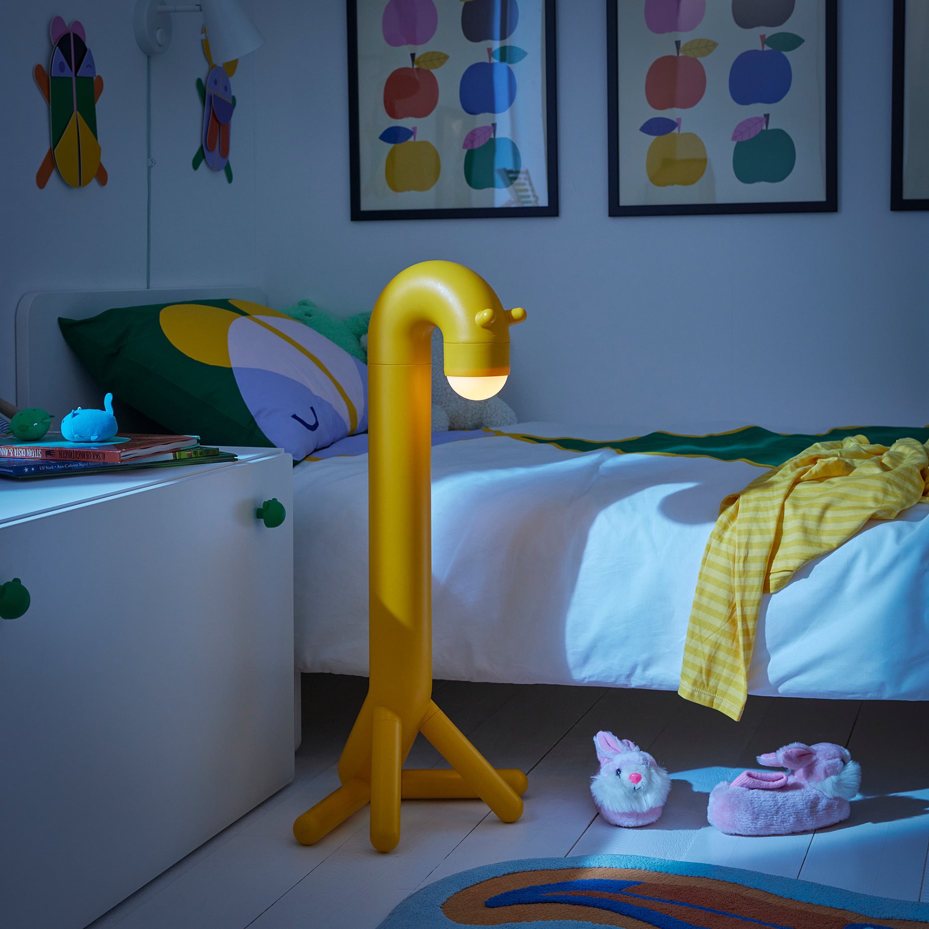GREJSIMOJS, floor decoration lighting with built in LED light source, battery-operated, 006.020.39
