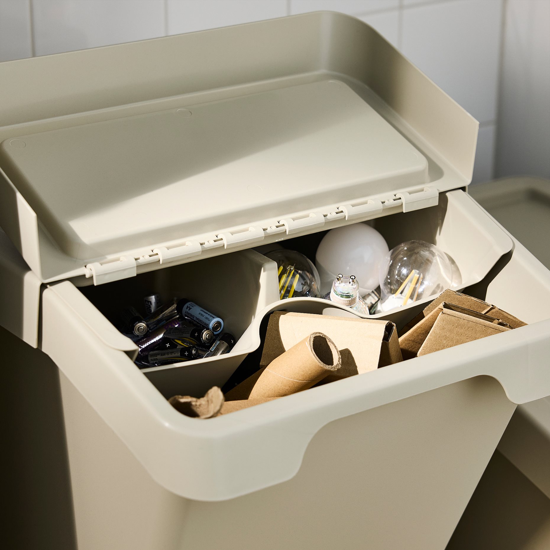 SORTERA, sorting bin with lid, 60 l, 006.020.96