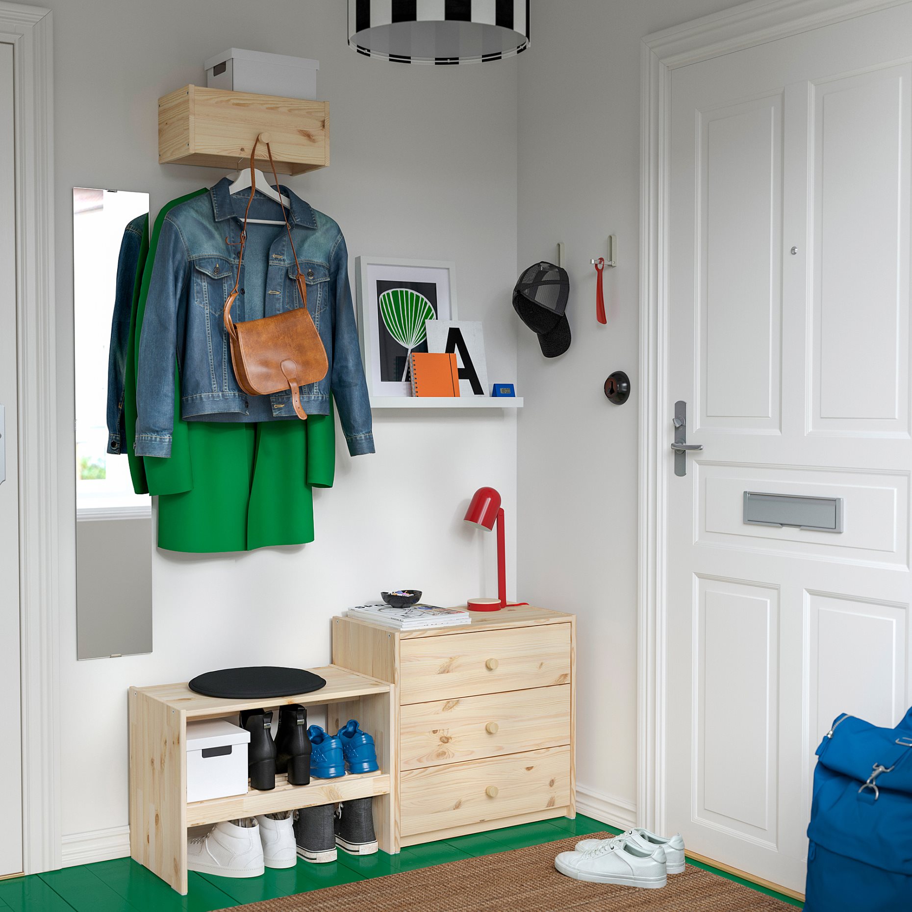RAGGBERG, coat rack with shelf, 40x21x17 cm, 006.111.28