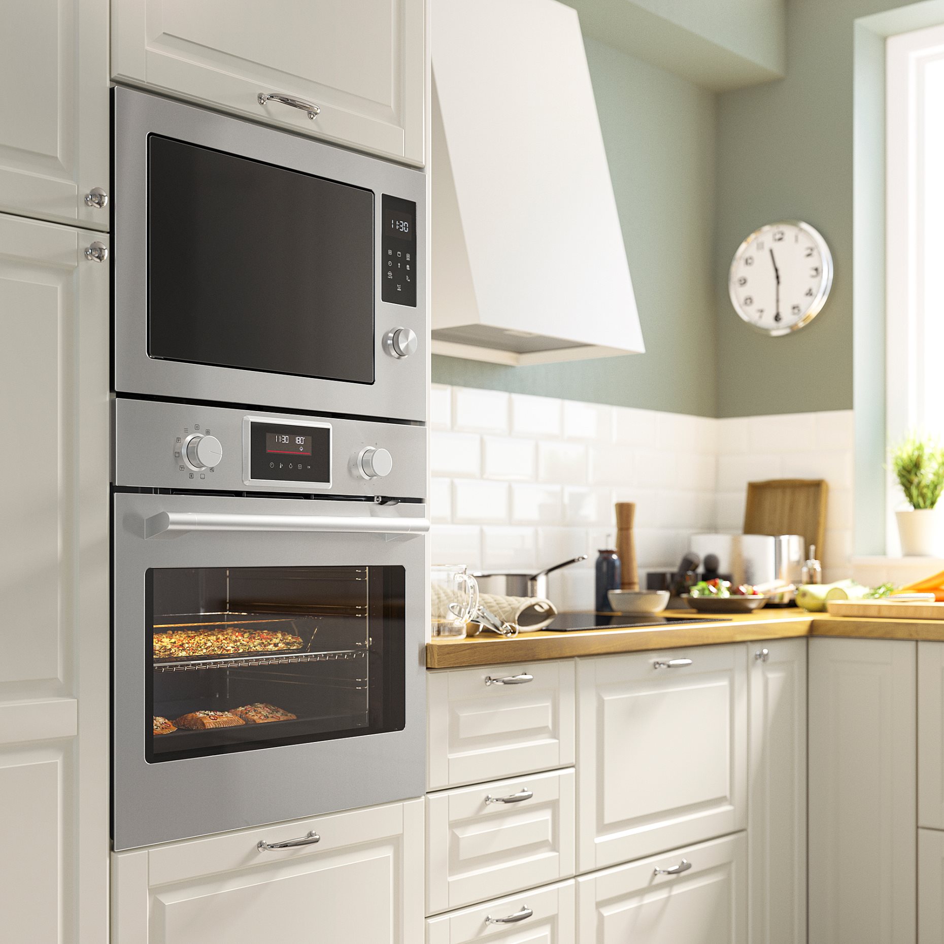 STENABY, true fan oven with added steam function/bake function, IKEA 500, 006.221.36