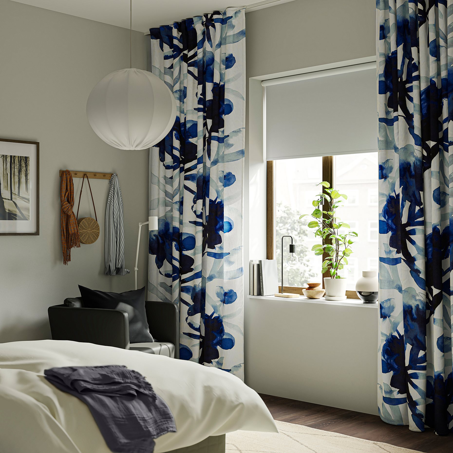 SKOGSNÄSSLA, curtains with heading tape 1 pair, 145x280 cm, 006.276.24