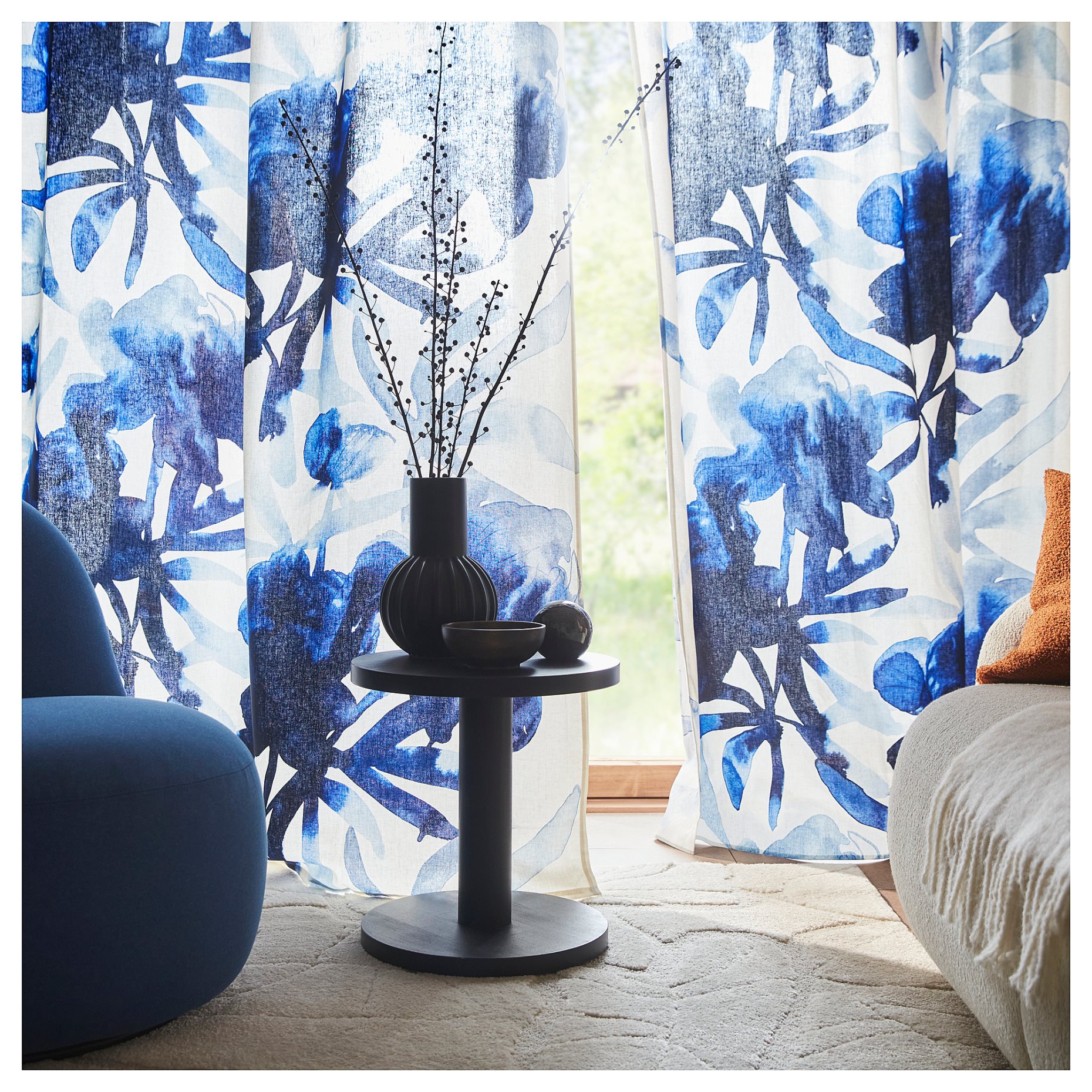 SKOGSNÄSSLA, curtains with heading tape 1 pair, 145x280 cm, 006.276.24