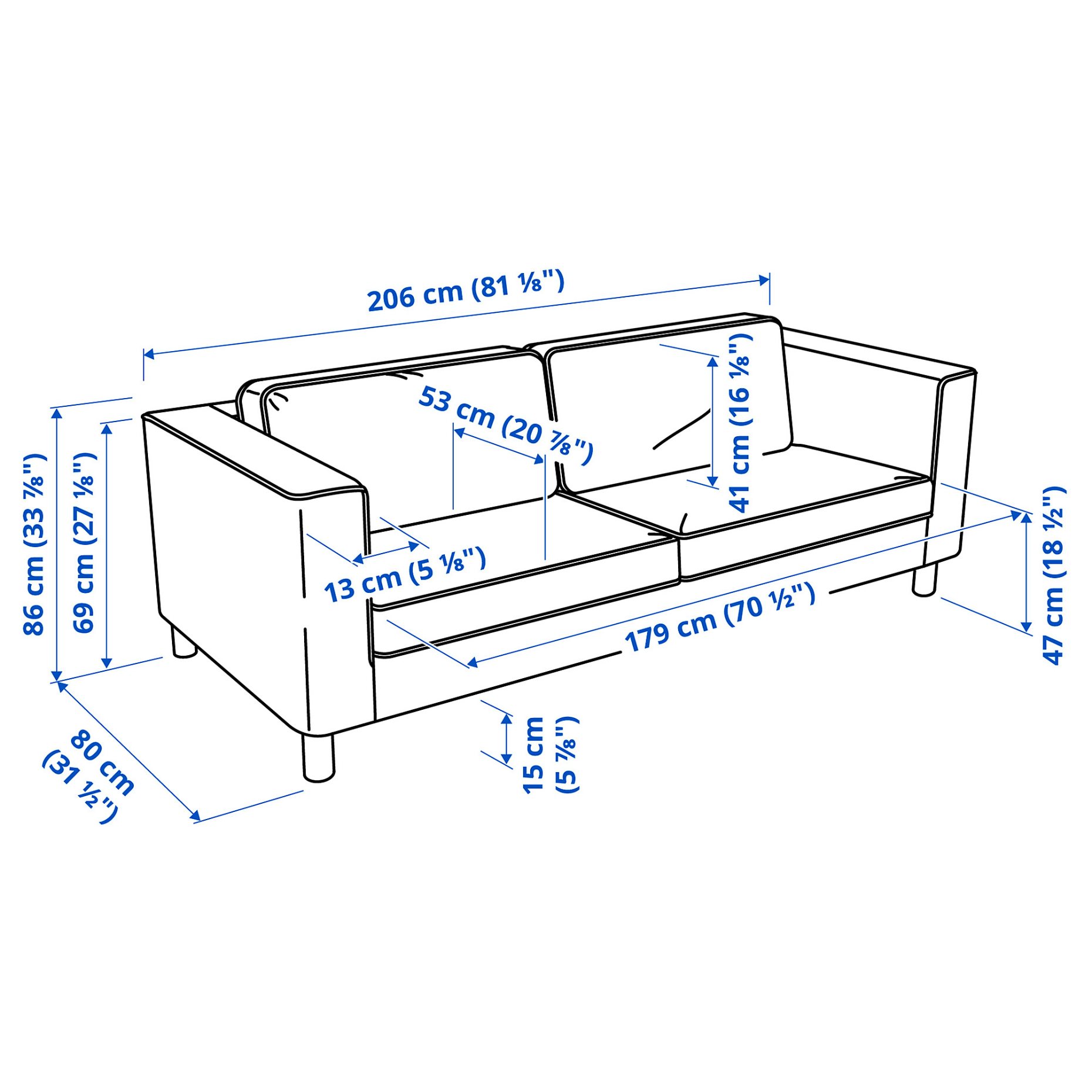 PARUP, 3-seat sofa, 093.894.64