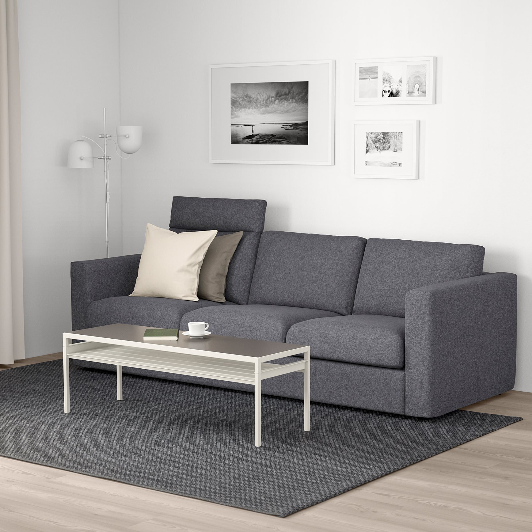 VIMLE, 3-seat sofa with headrest, 093.990.24