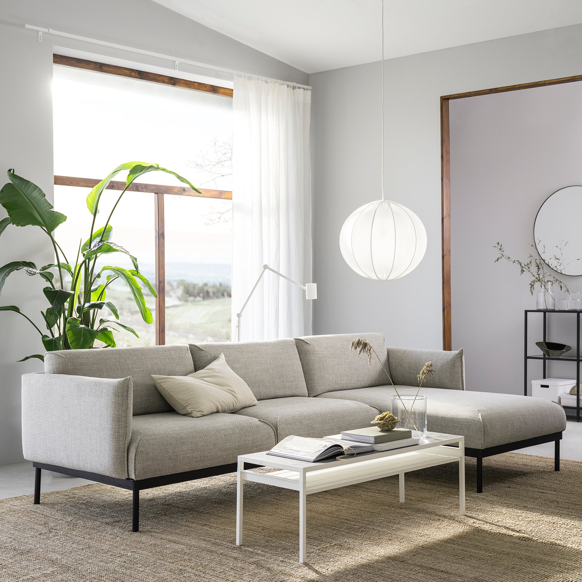 ÄPPLARYD, 3-seat sofa with chaise longue, 094.180.51