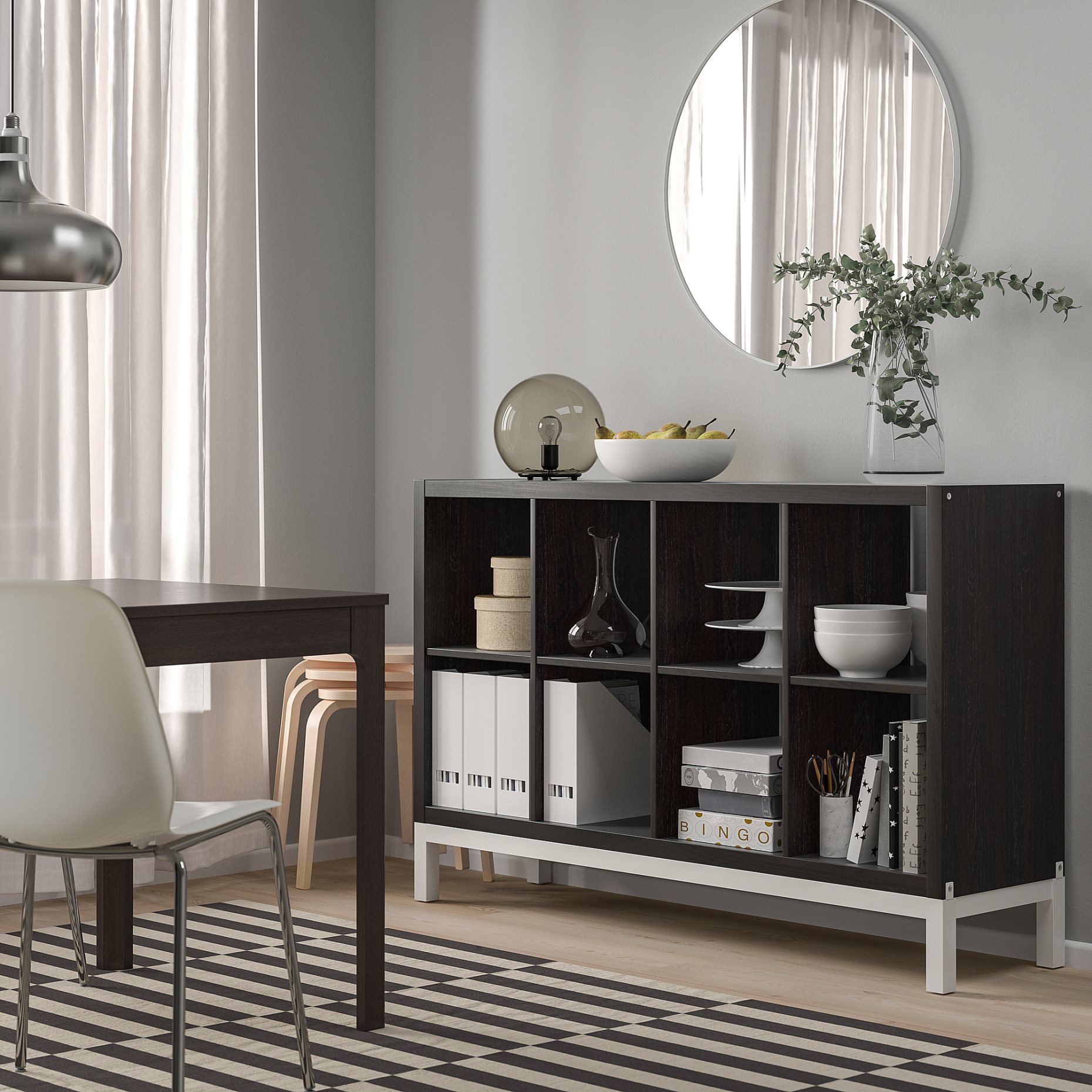 KALLAX, shelving unit with underframe, 147x94 cm, 094.426.78