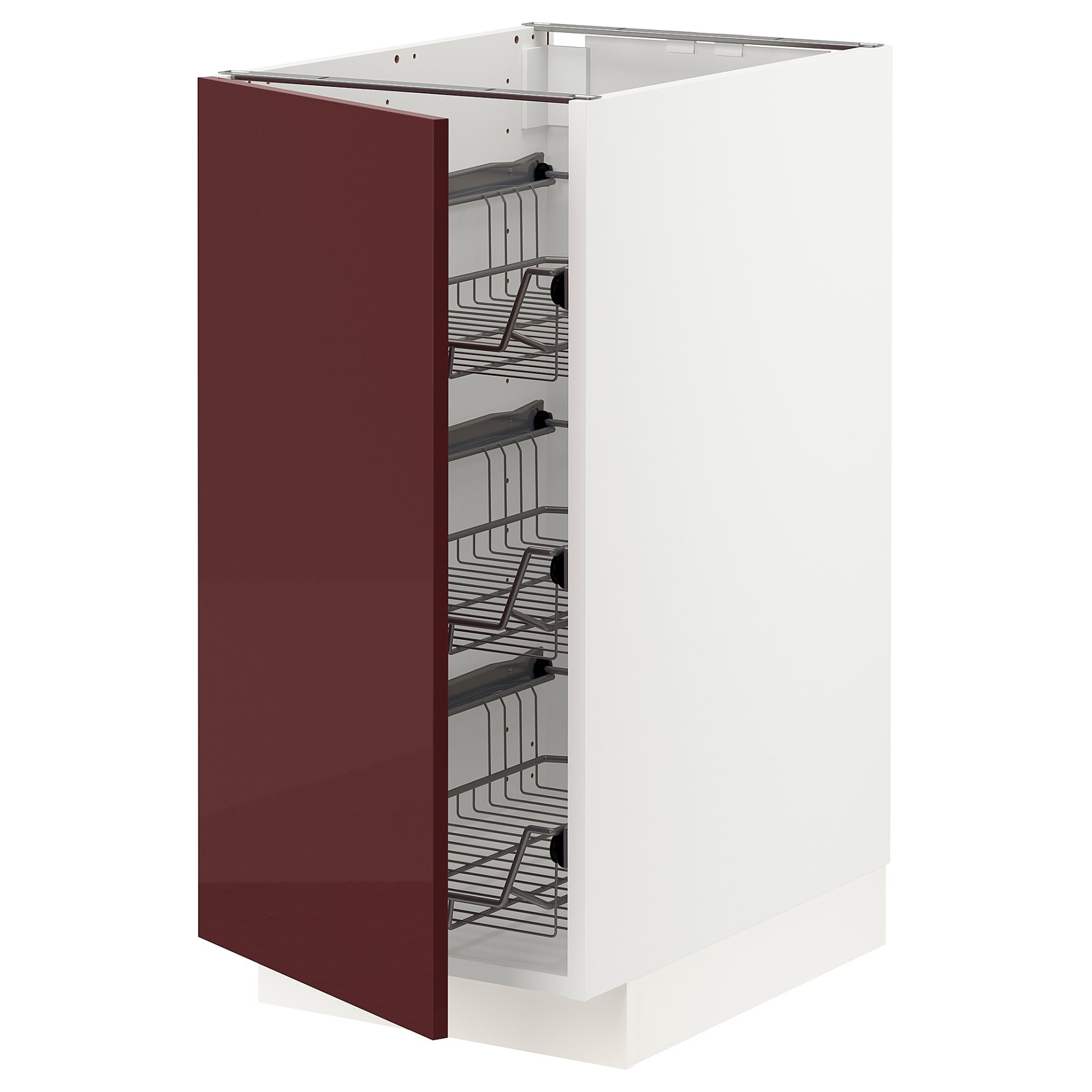 METOD, base cabinet with wire baskets, 40x60 cm, 094.526.34