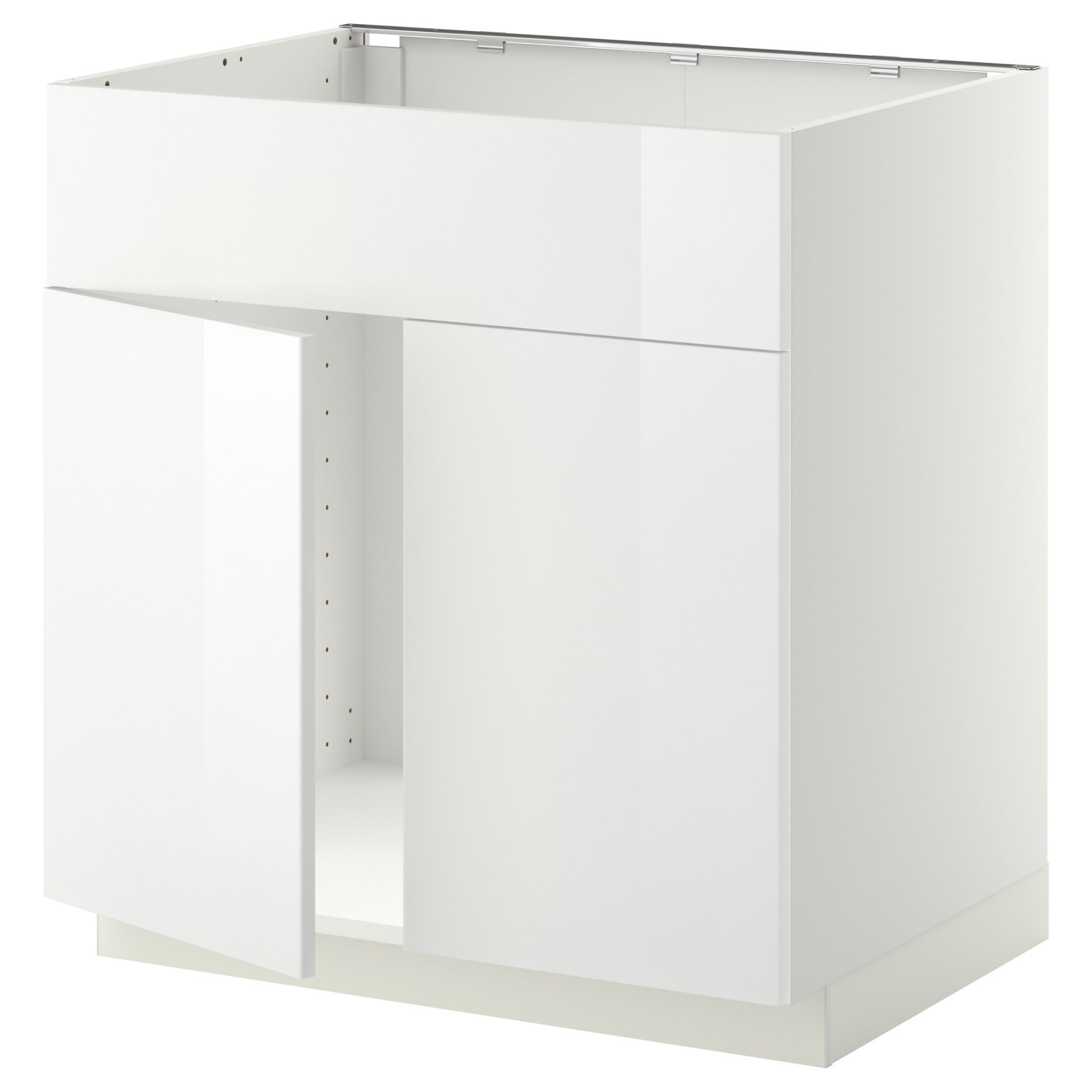 METOD, base cabinet for sink with 2 doors/front, 80x60 cm, 094.630.53