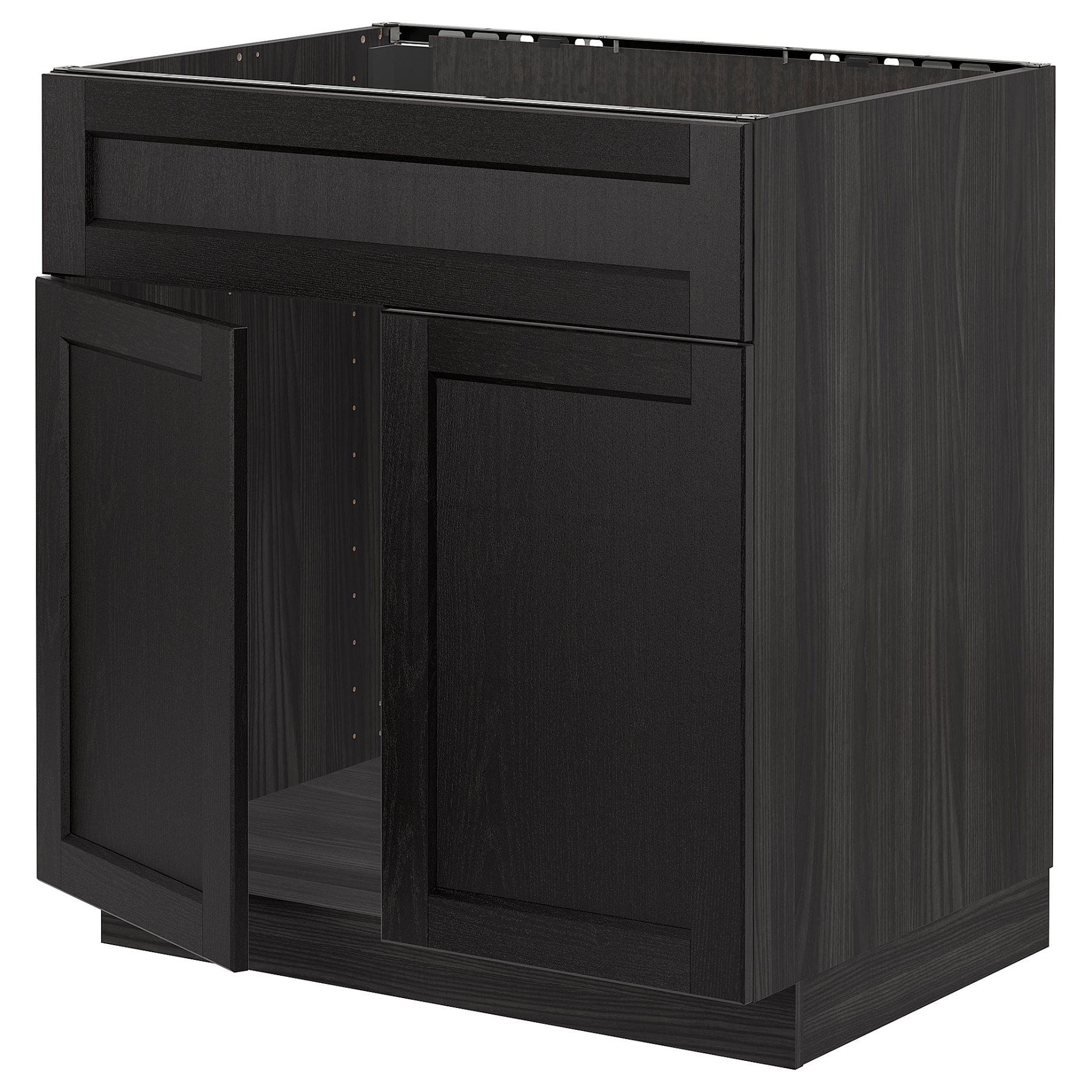 METOD, base cabinet for sink with 2 doors/front, 80x60 cm, 094.661.03