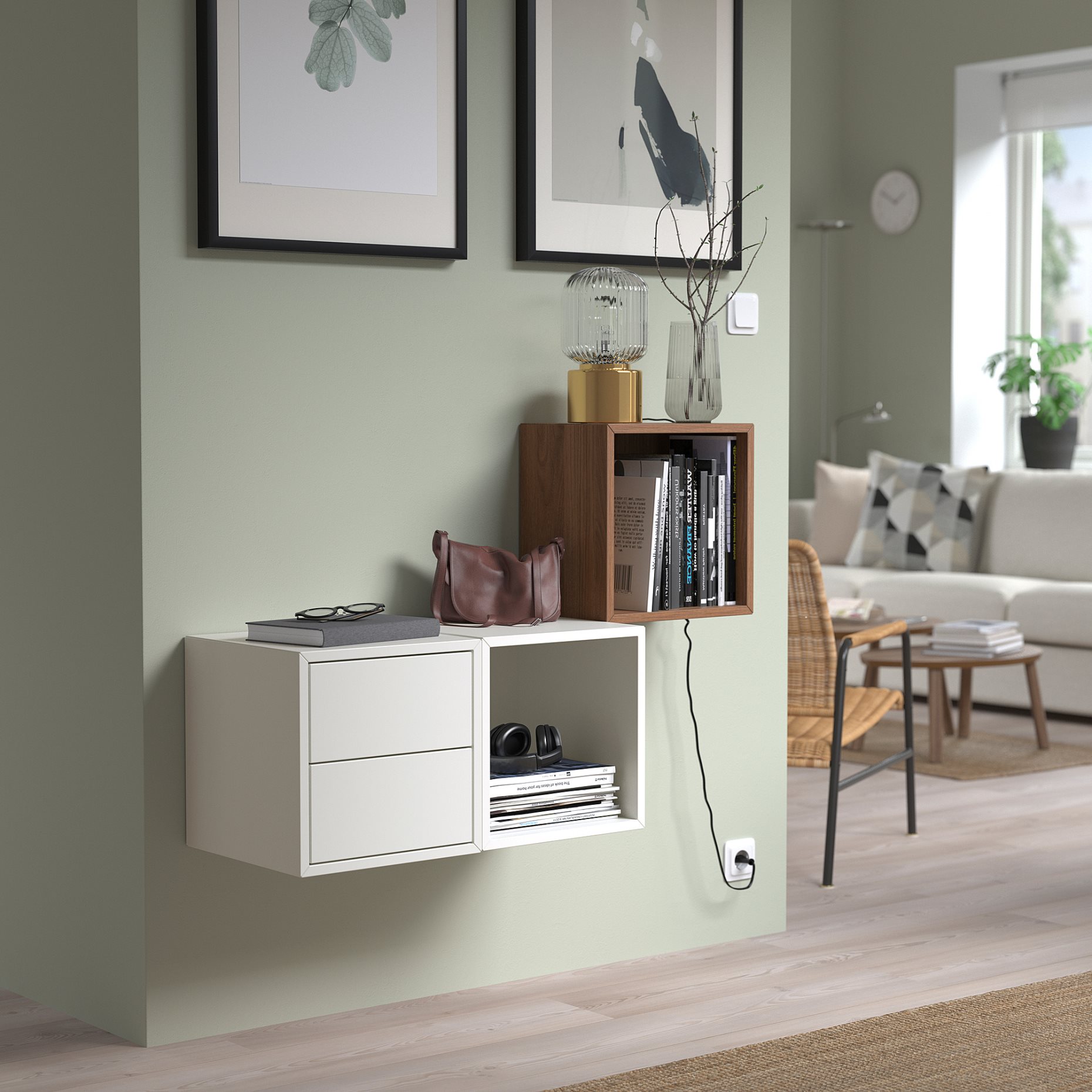 EKET, wall-mounted storage combination, 105x35x70 cm, 094.903.20