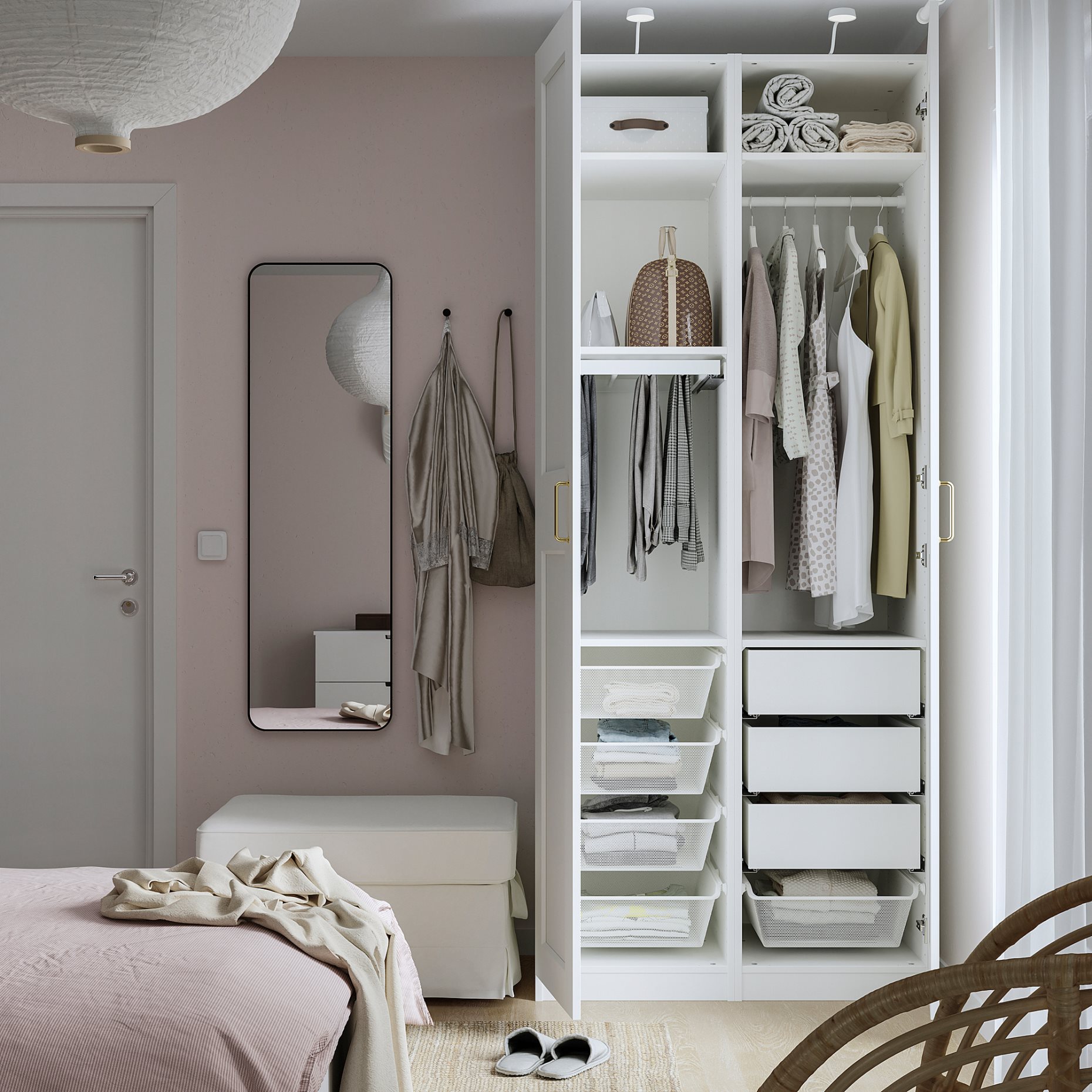 PAX/GRIMO, wardrobe combination, 100x60x236 cm, 095.025.87