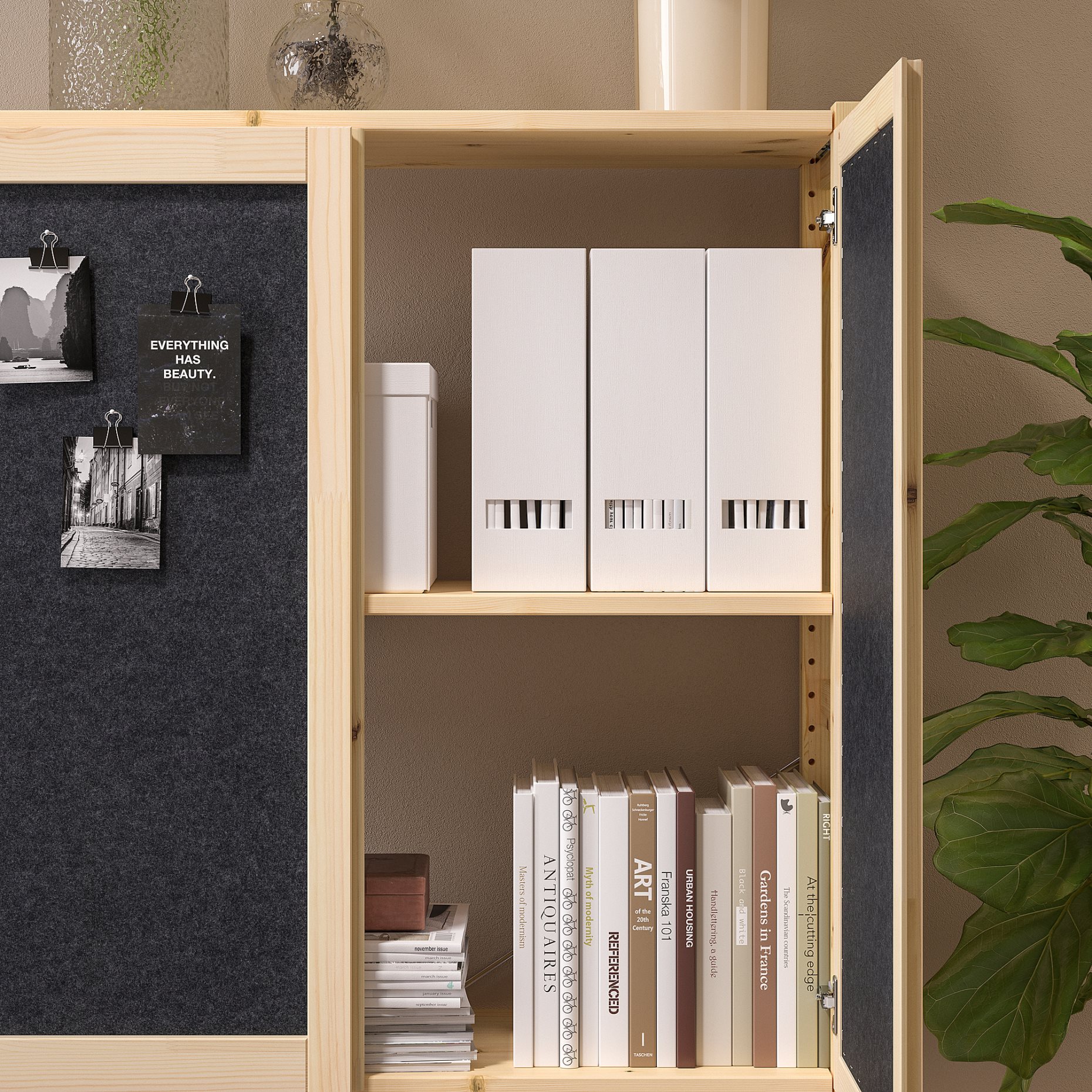 IVAR, ραφιέρα με πόρτες, 89x30x124 cm, 095.078.58