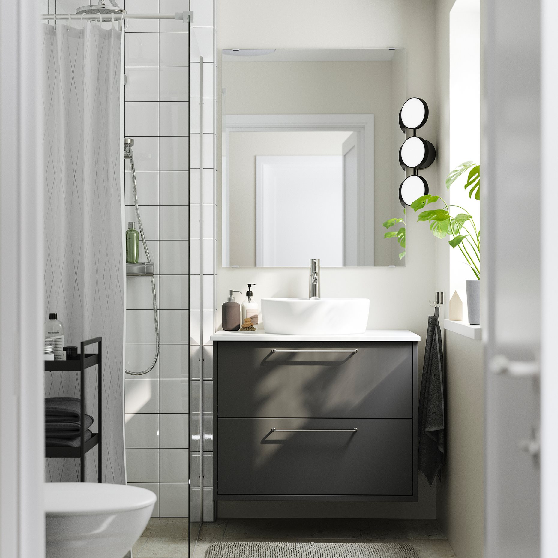 HAVBACK/TORNVIKEN, wash-stand with drawers/wash-basin/tap, 82x49x79 cm, 095.140.81