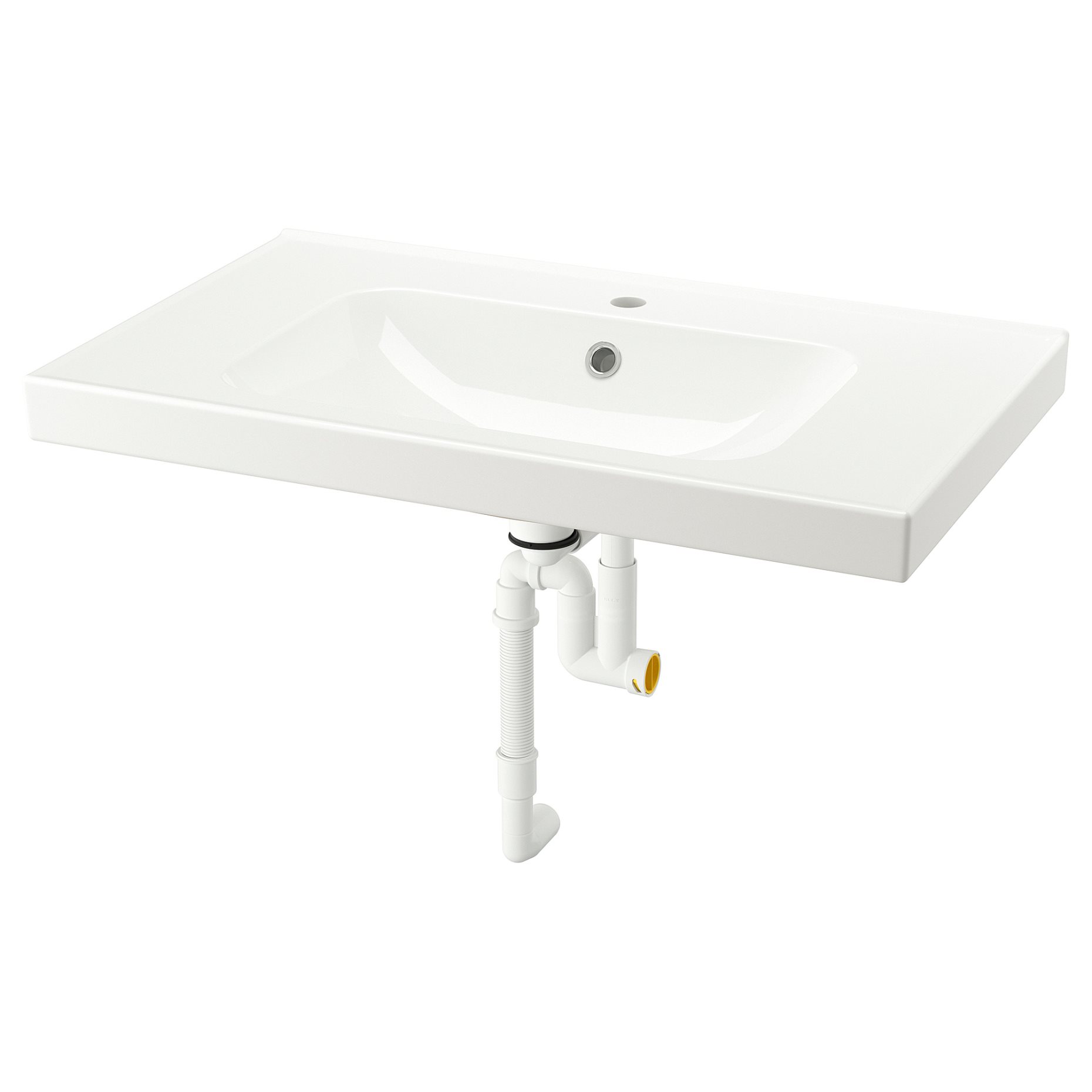 ORRSJON, wash-basin with water trap, 82x49 cm, 095.167.54