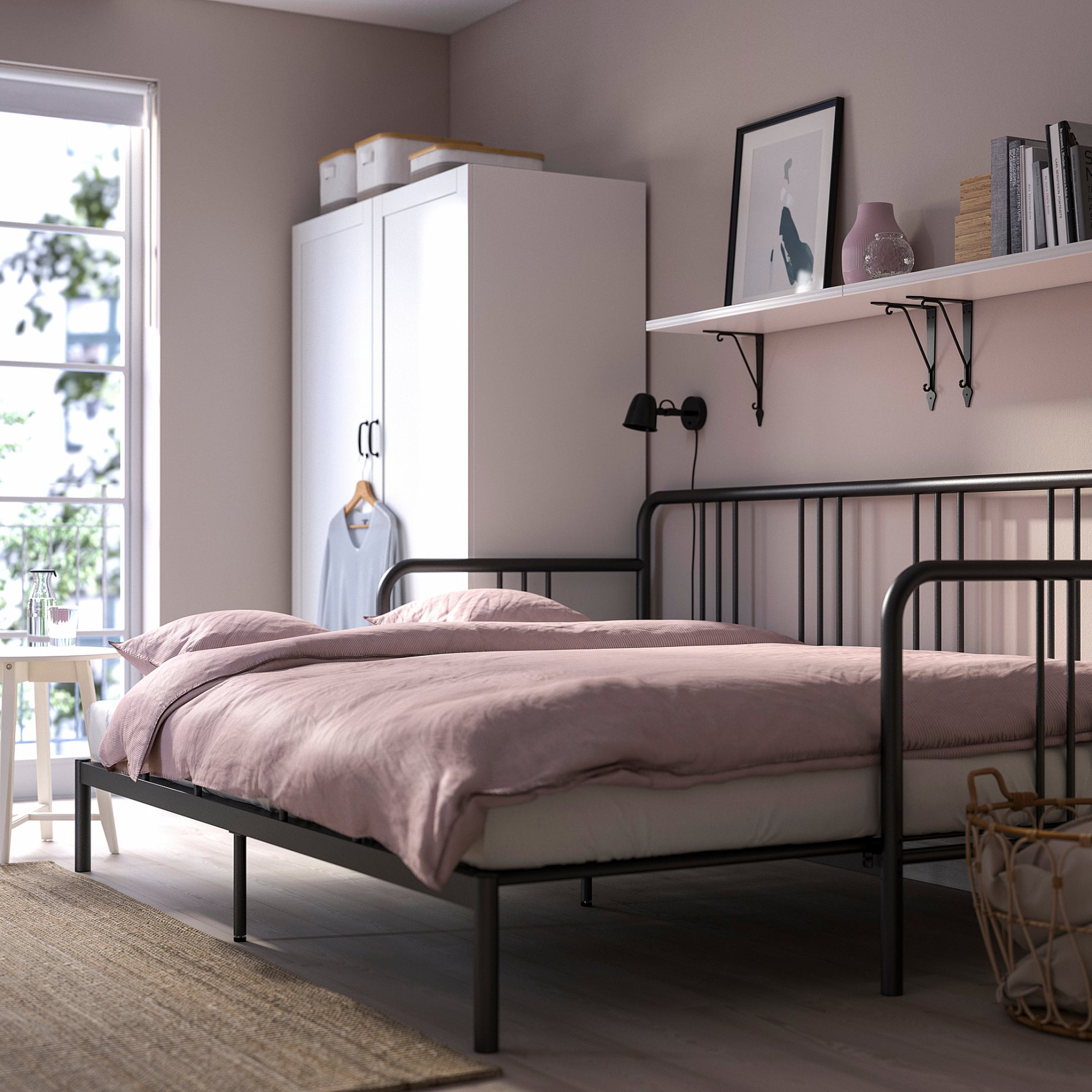FYRESDAL, day-bed with 2 mattresses, 80x200 cm, 095.214.68