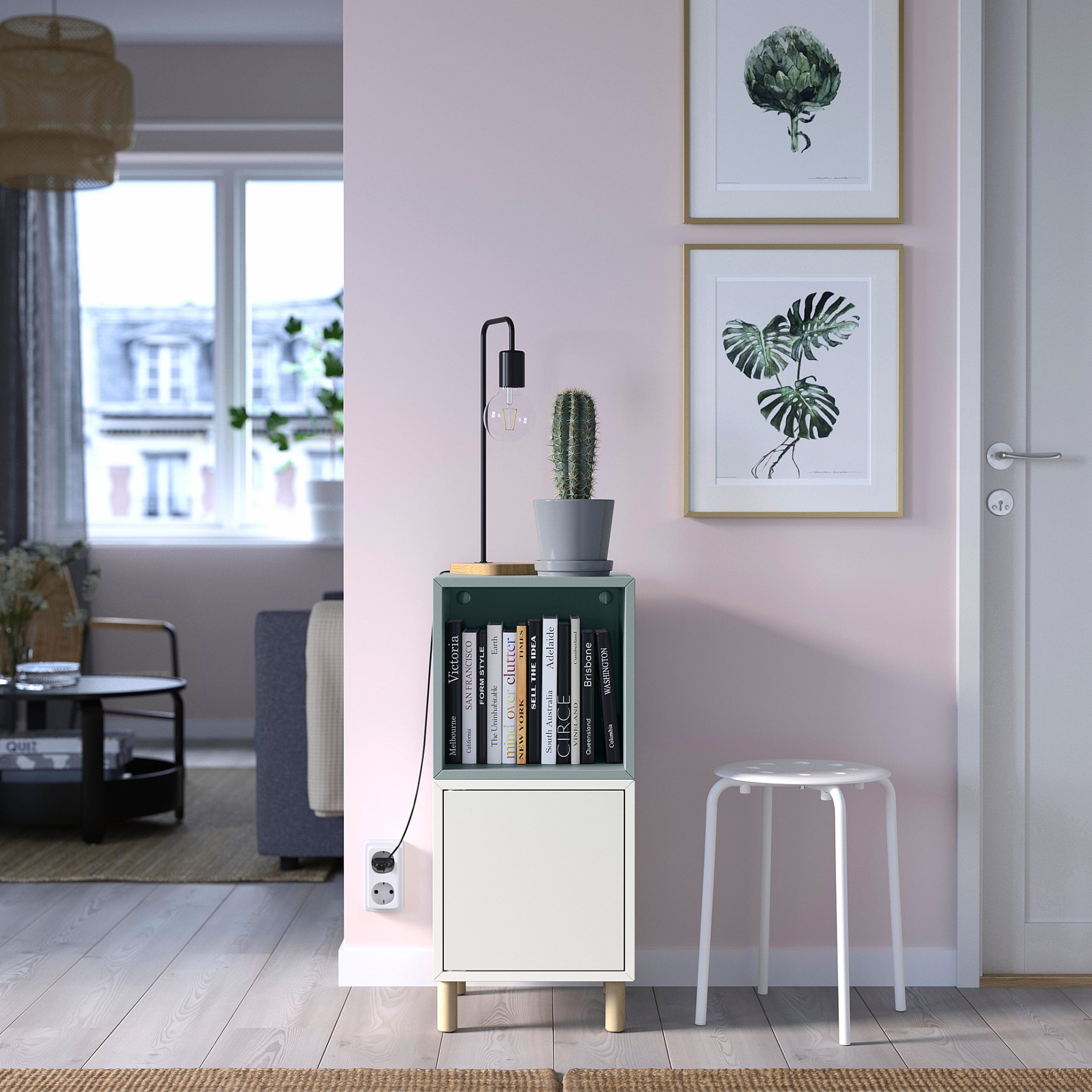 EKET, cabinet combination with legs, 35x35x80 cm, 095.217.17