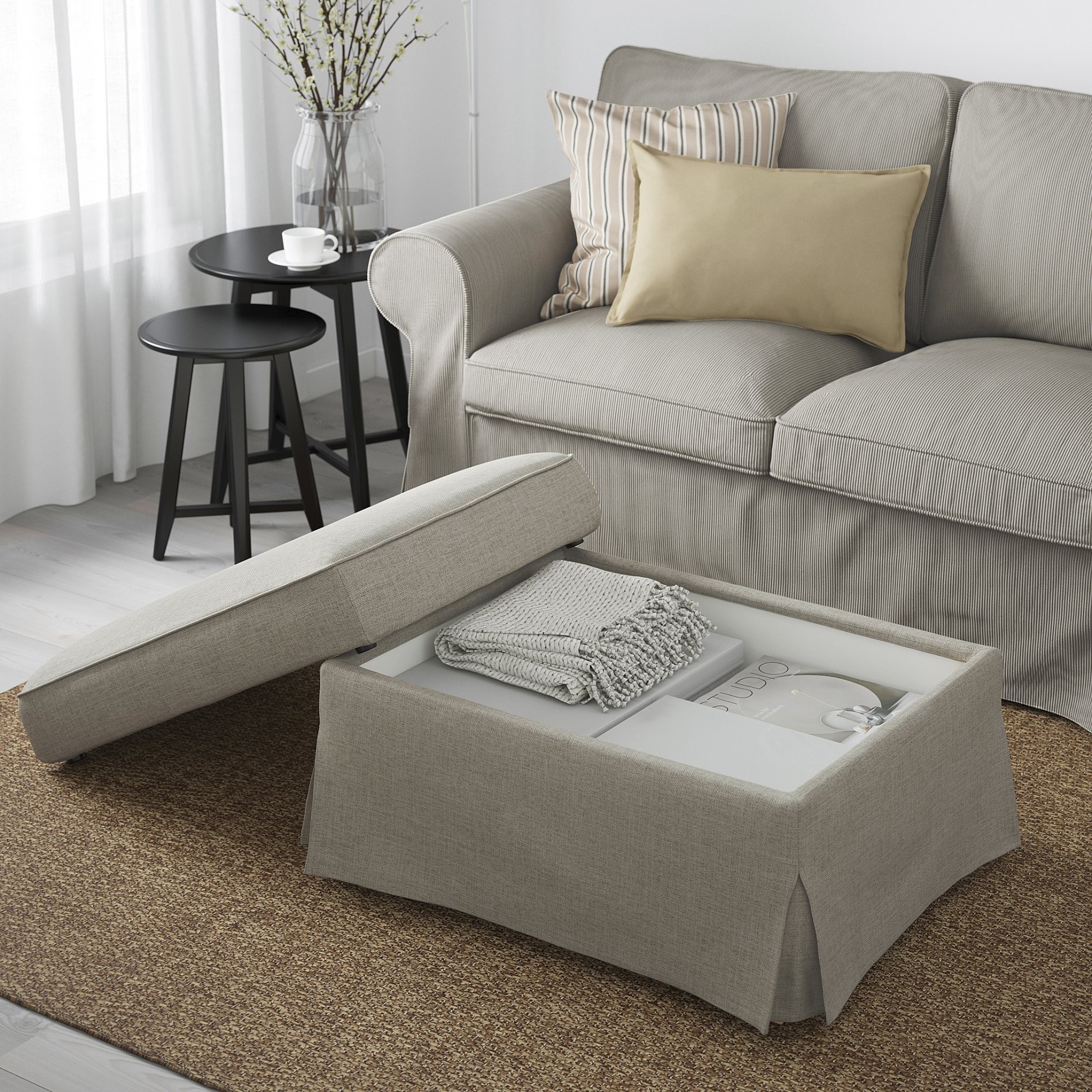 EKTORP, footstool with storage, 095.521.34